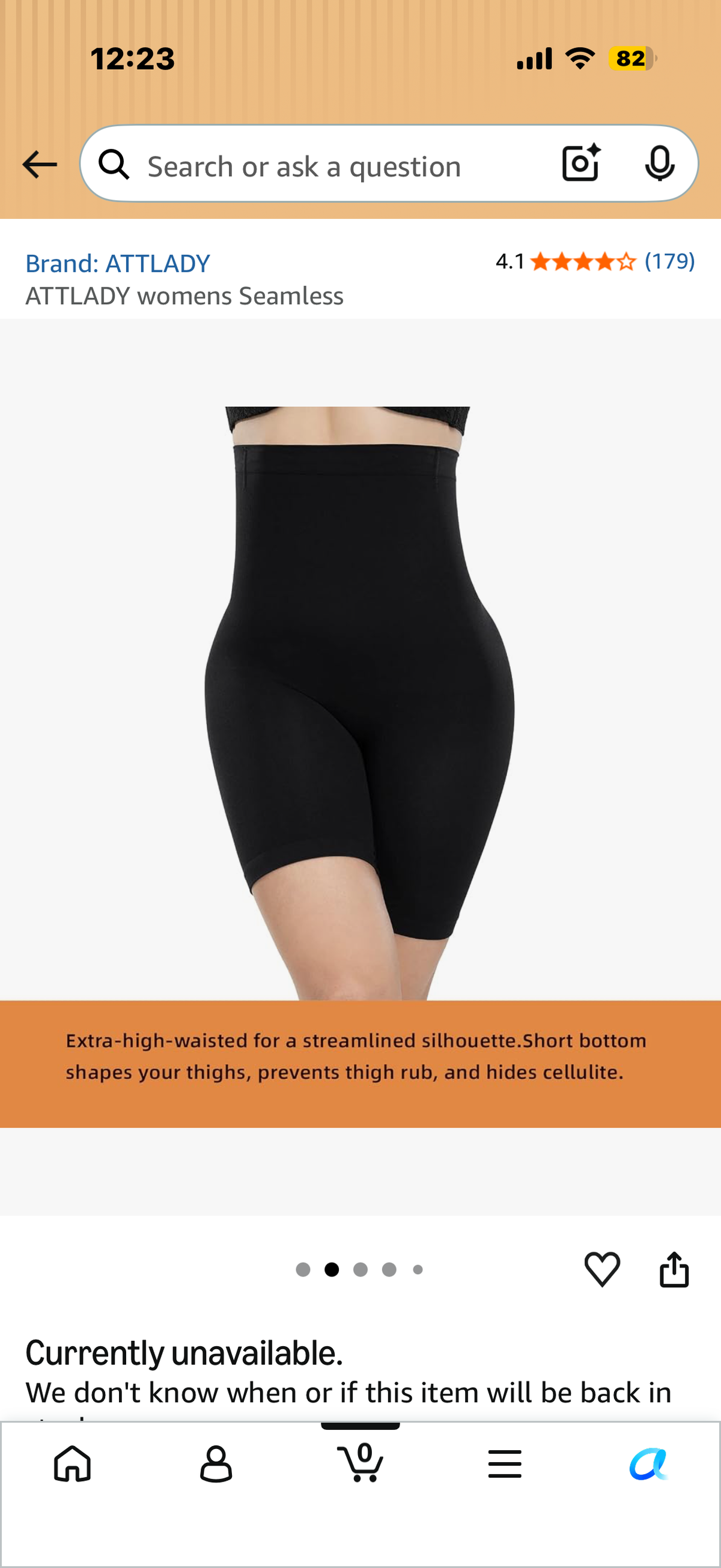 ATTLADY womens Seamless (Size Small)