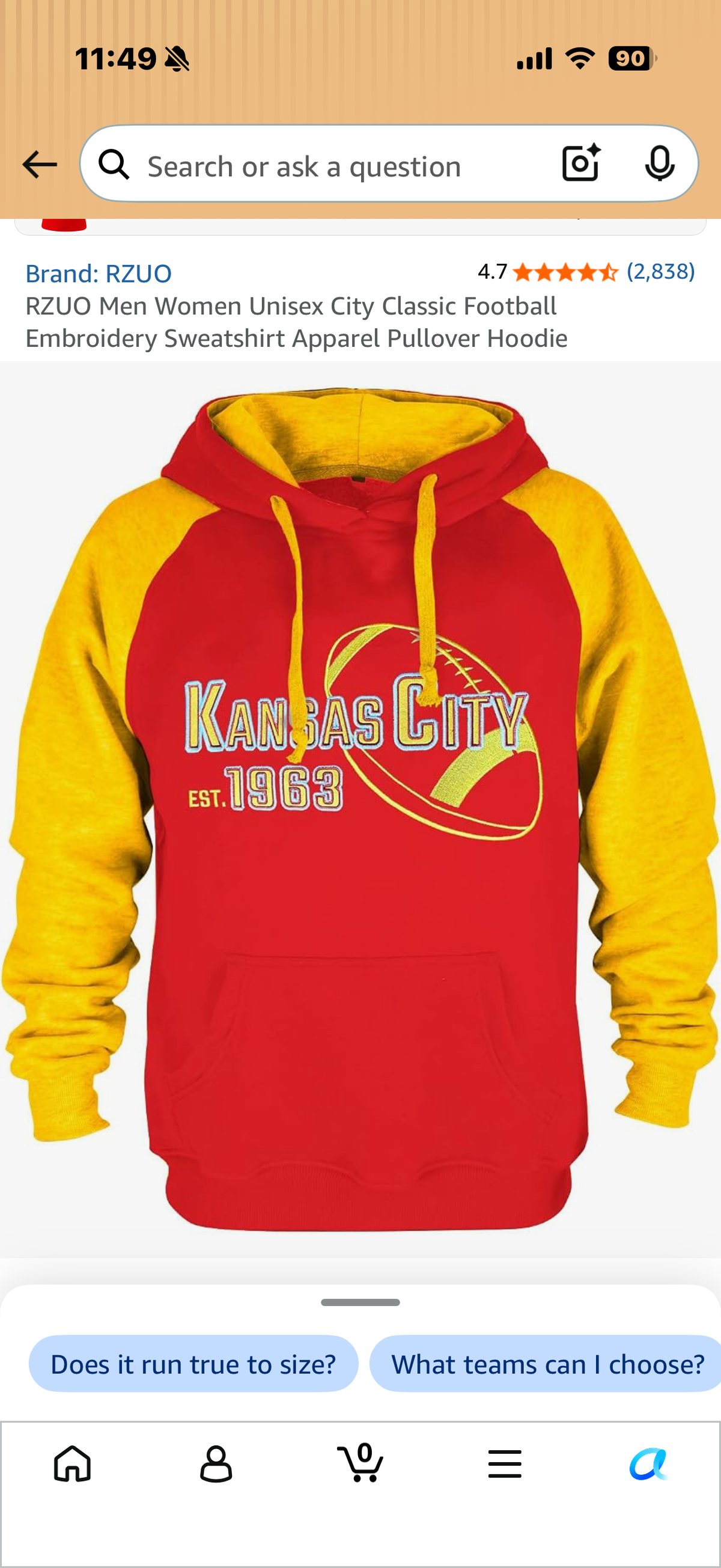 Men Women Unisex City Classic Football Embroidery Sweatshirt Apparel Pullover Hoodie (Size XXL)