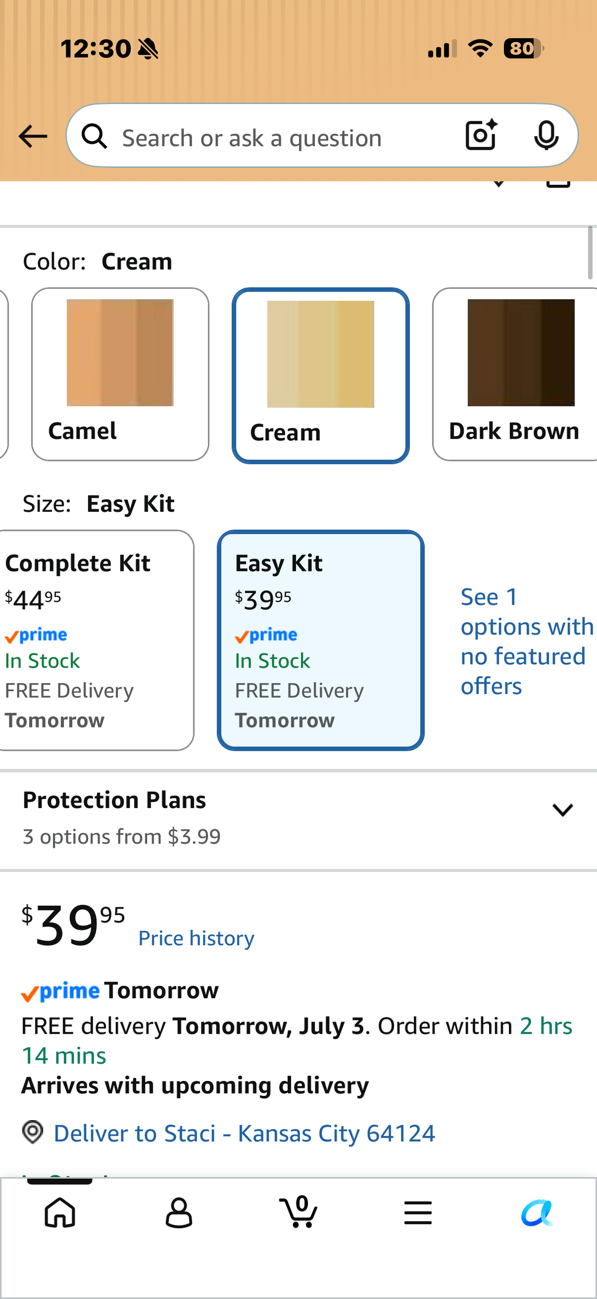 Furniture Clinic Leather Easy Restoration Kit | with Leather Recoloring Balm, Cleaner, Sponge, and Cloth | Leather Repair Kit for Scratched and Faded Furniture (Cream)