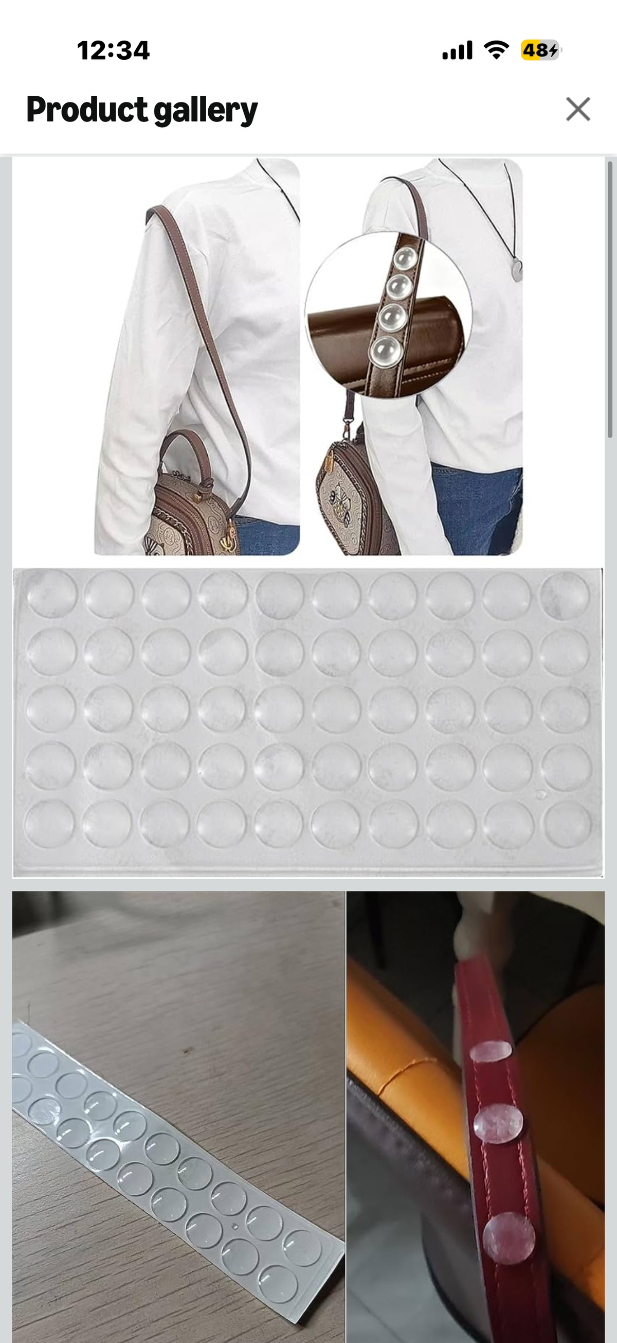 200 Pack Purse Strap Grip Dots Non-Slip Rubber Handbag Shoulder Straps Grippy Bumper Pads Invisible Adhesive Grippers for Tote Bag Straps Laptop Case Preventing from Slipping Off Shoulder