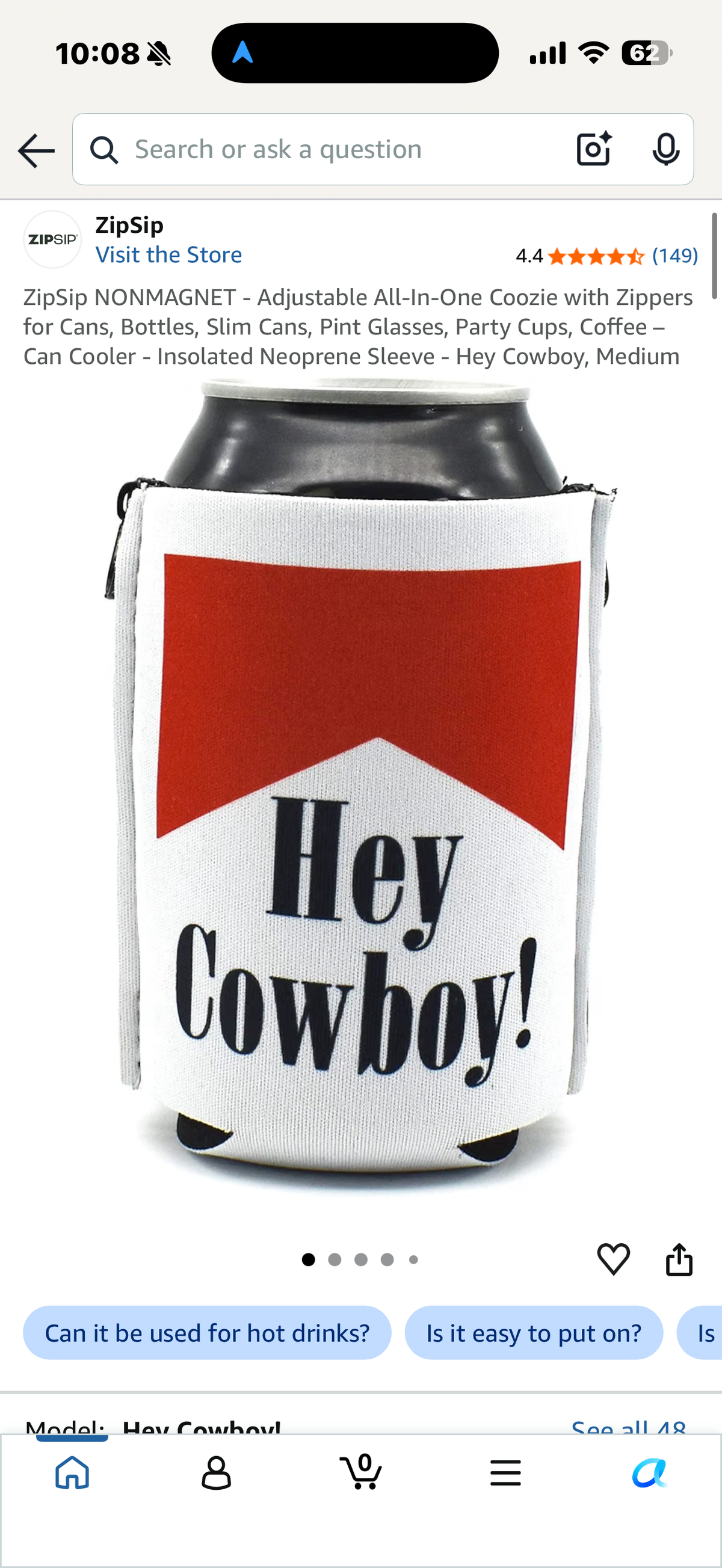 Hey Cowboy Can Koozie