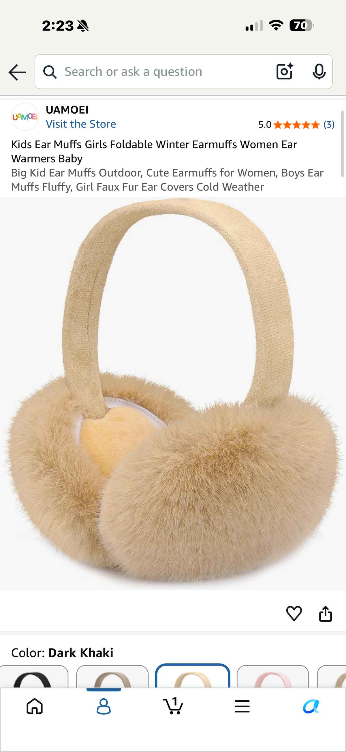 Kids Ear Muffs Girls Foldable Winter Earmuffs Women Ear Warmers