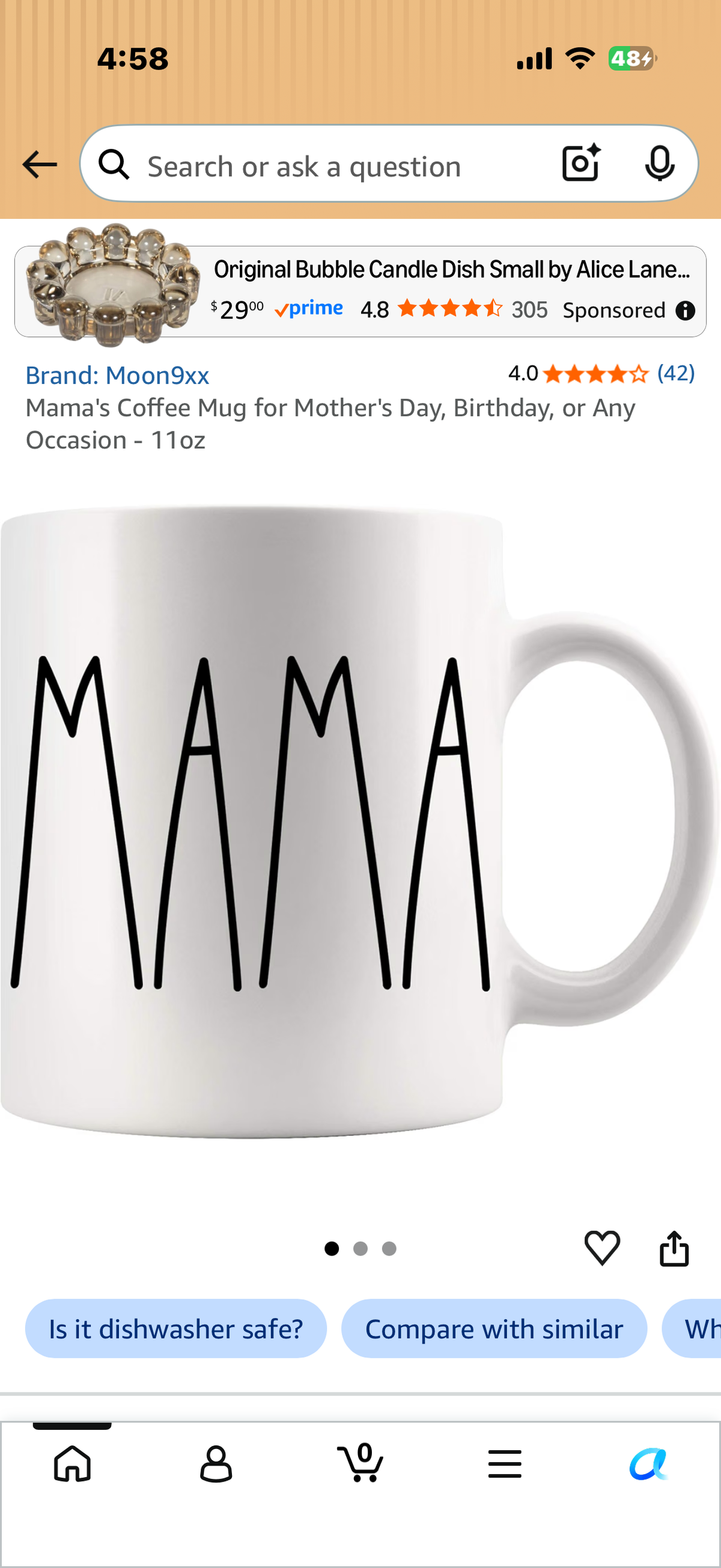 Mama's Coffee Mug for Mother's Day, Birthday, or Any Occasion - 11oz