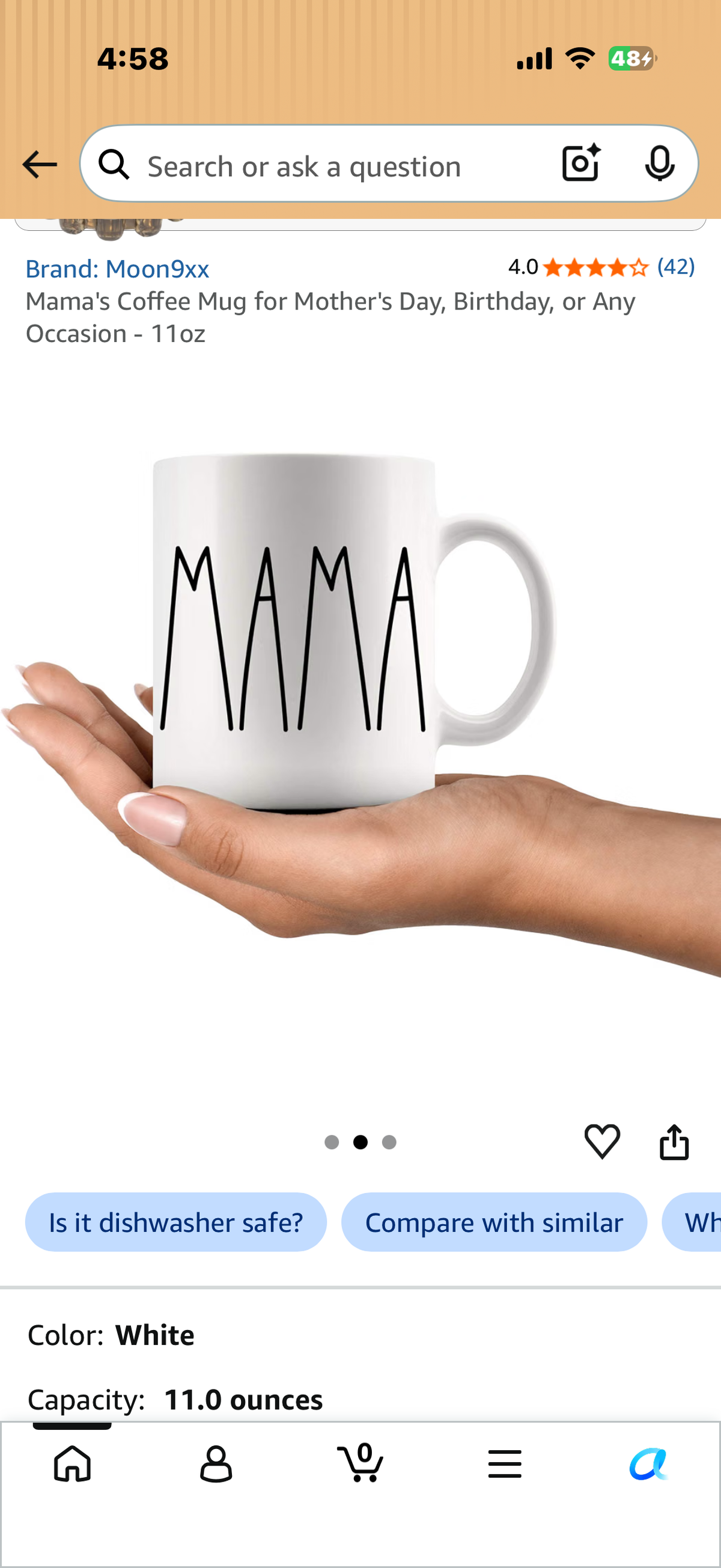 Mama's Coffee Mug for Mother's Day, Birthday, or Any Occasion - 11oz