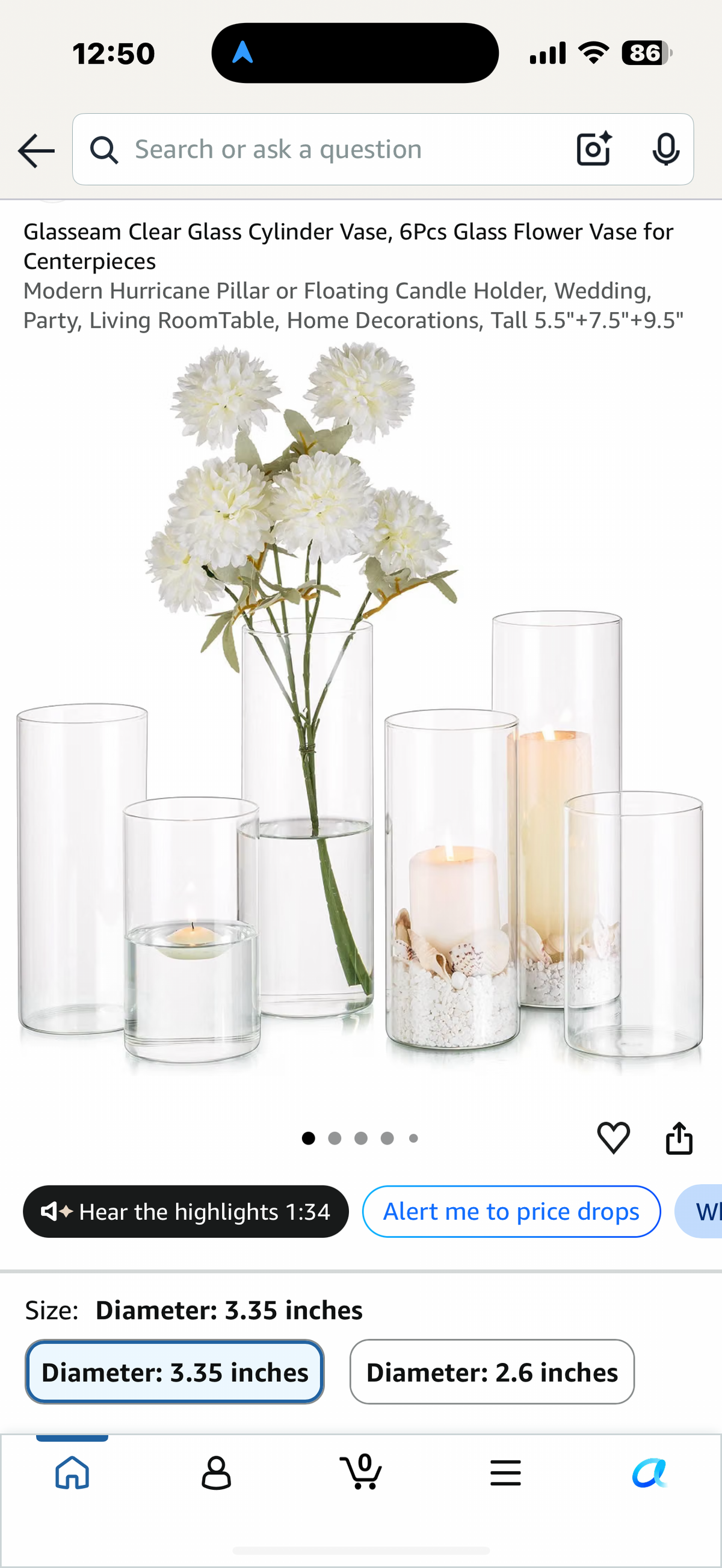 Set of 6 Vases