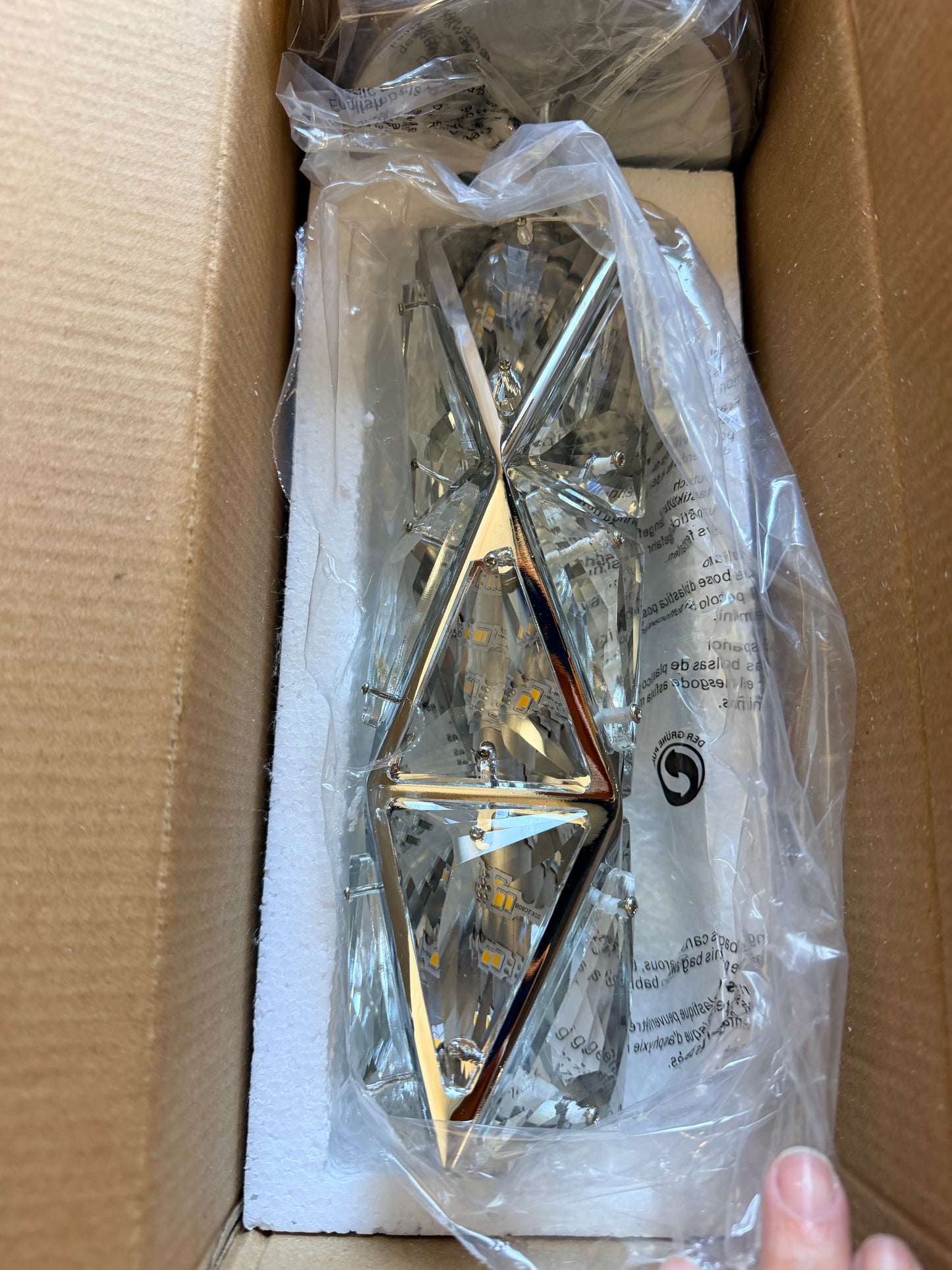 Set of 2 Crystal Pendant Lights
