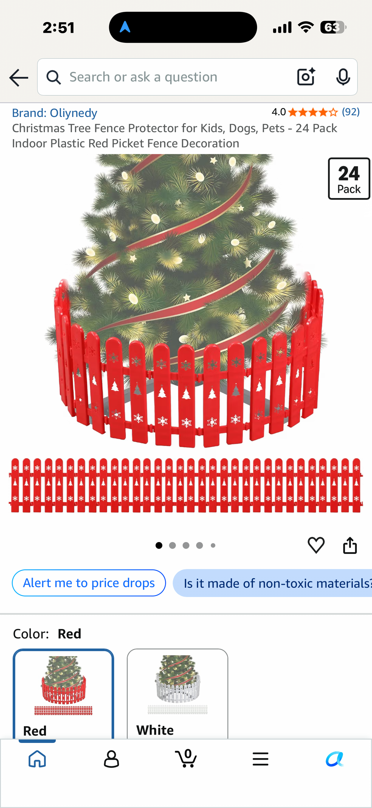 Red Christmas Tree Fence