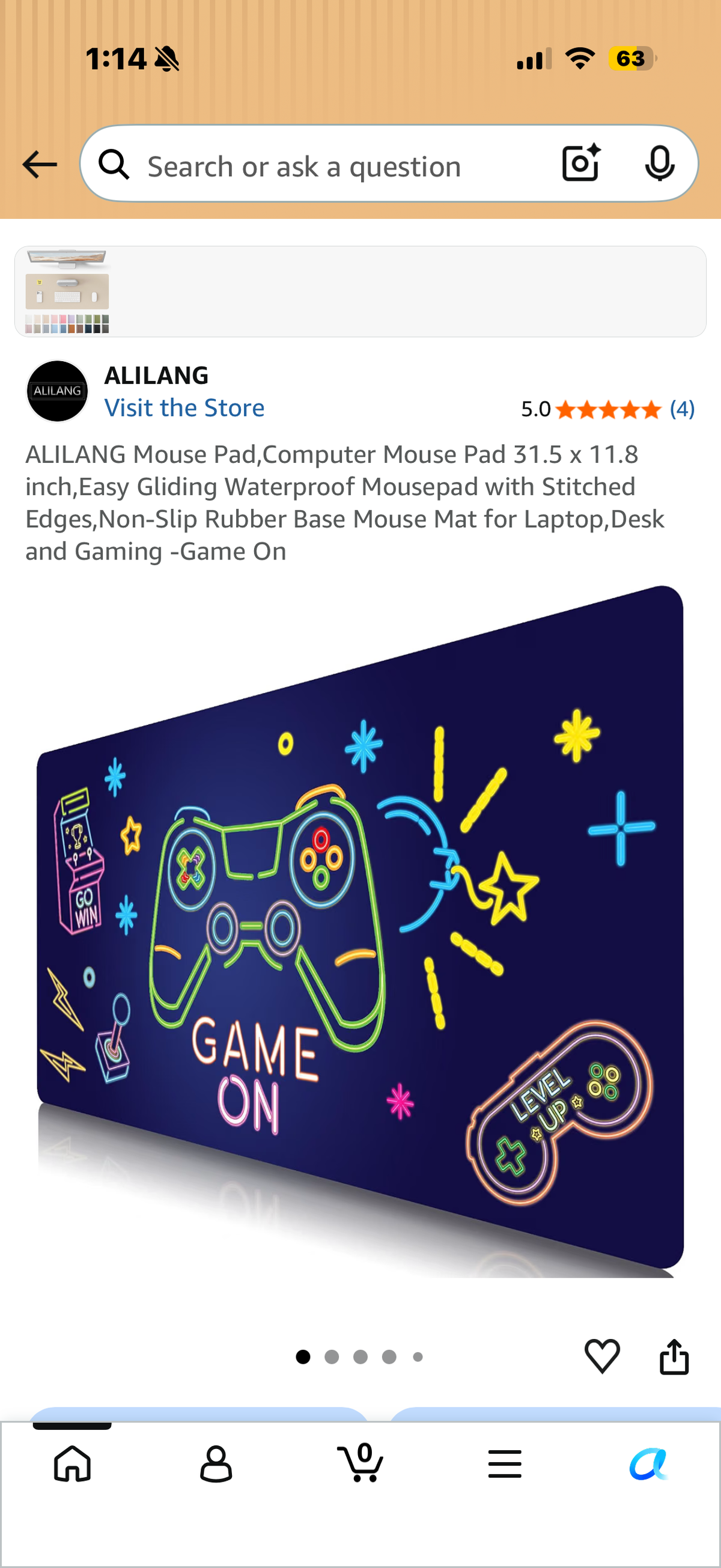 Mouse Pad,Computer Mouse Pad 31.5 x 11.8 inch,Easy Gliding Waterproof Mousepad with Stitched Edges,Non-Slip Rubber Base Mouse Mat for Laptop,Desk and Gaming -Game On