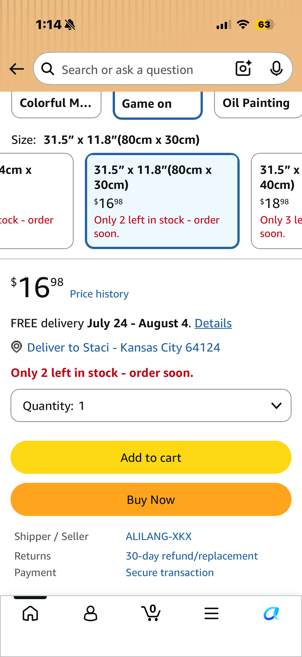 Mouse Pad,Computer Mouse Pad 31.5 x 11.8 inch,Easy Gliding Waterproof Mousepad with Stitched Edges,Non-Slip Rubber Base Mouse Mat for Laptop,Desk and Gaming -Game On