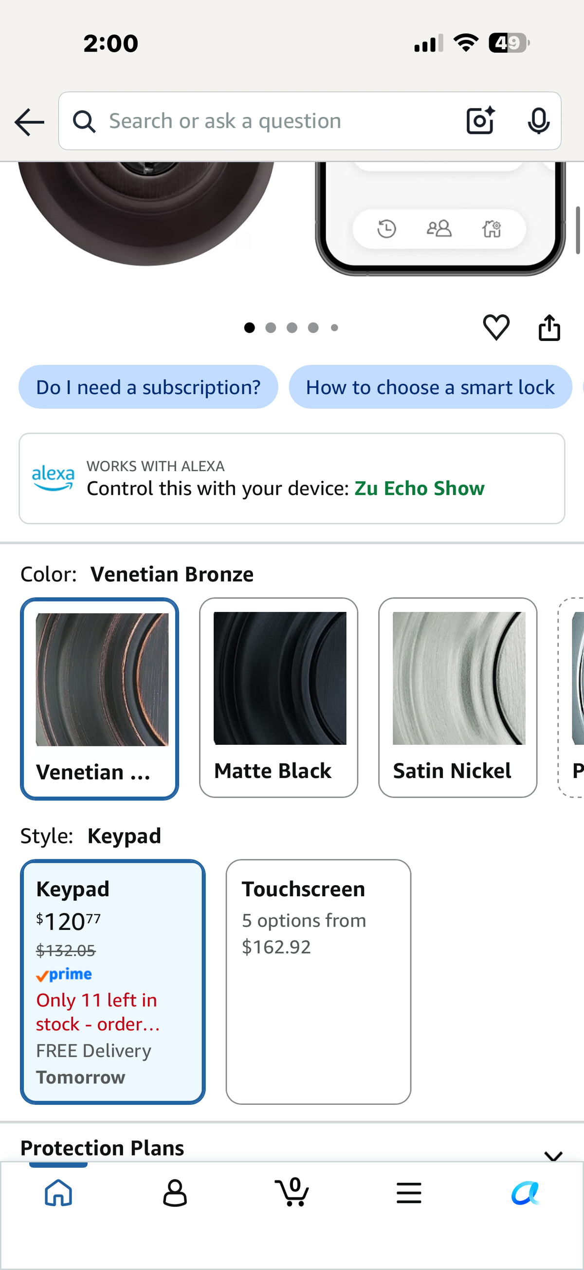 Kwikset Halo Wi-Fi Smart Lock, Keypad Keyless Entry Door Deadbolt