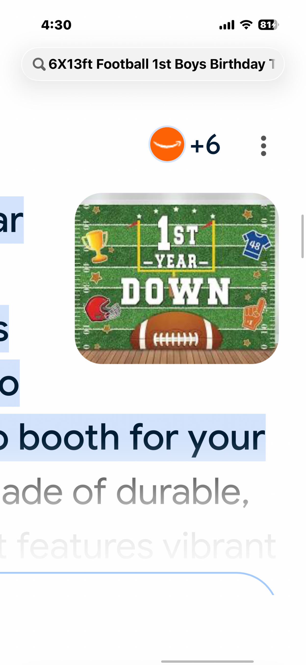 6X13ft Football 1st Boys Birthday Themed Party Garage Door Decorations, Kids First Year Down Photo Decor Garage Door Banner Background, It's Game Time Football Boys Birthday Backdrop Photo Party Decor
