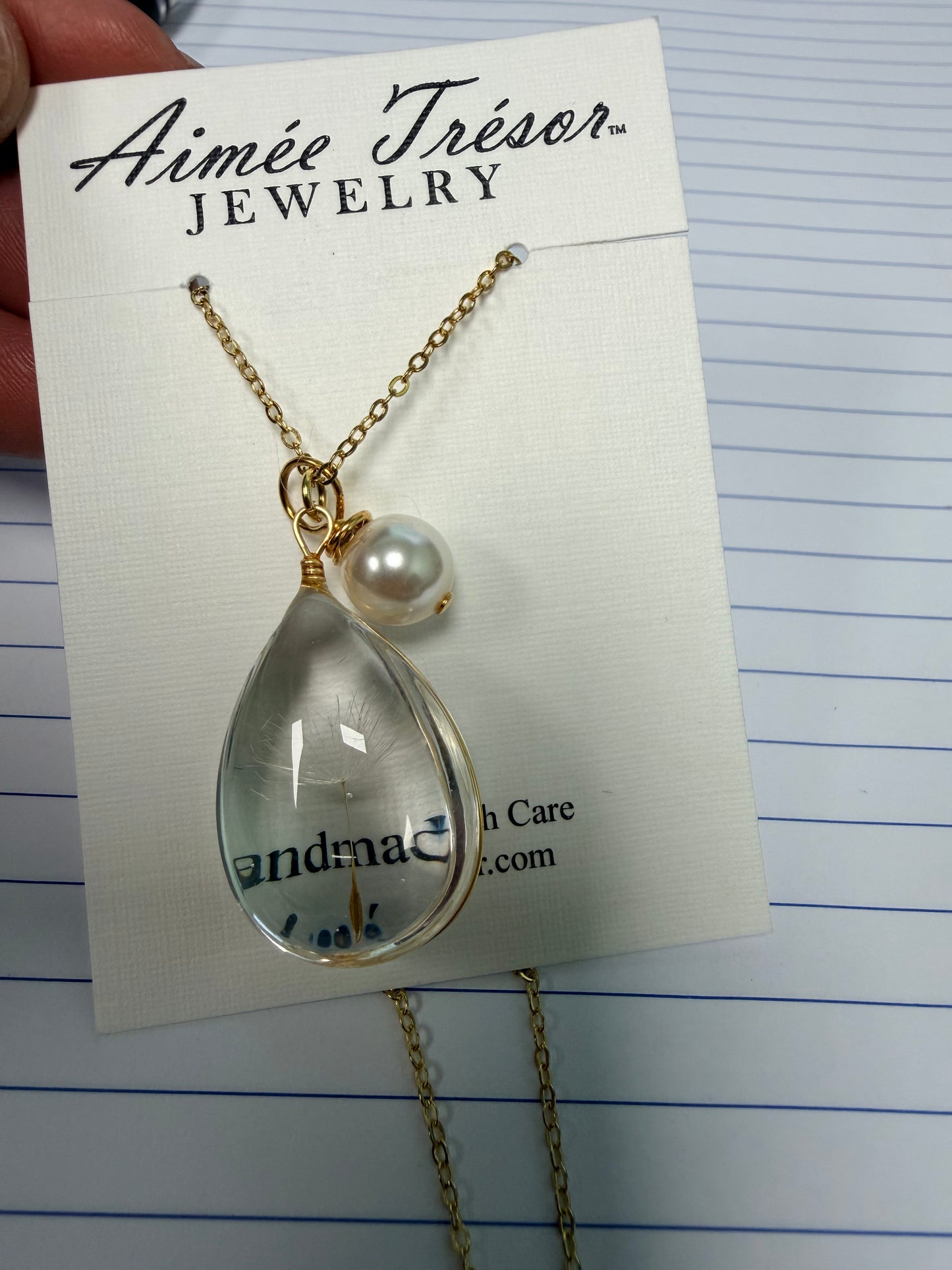 Dandelion Wish Pendant Necklace