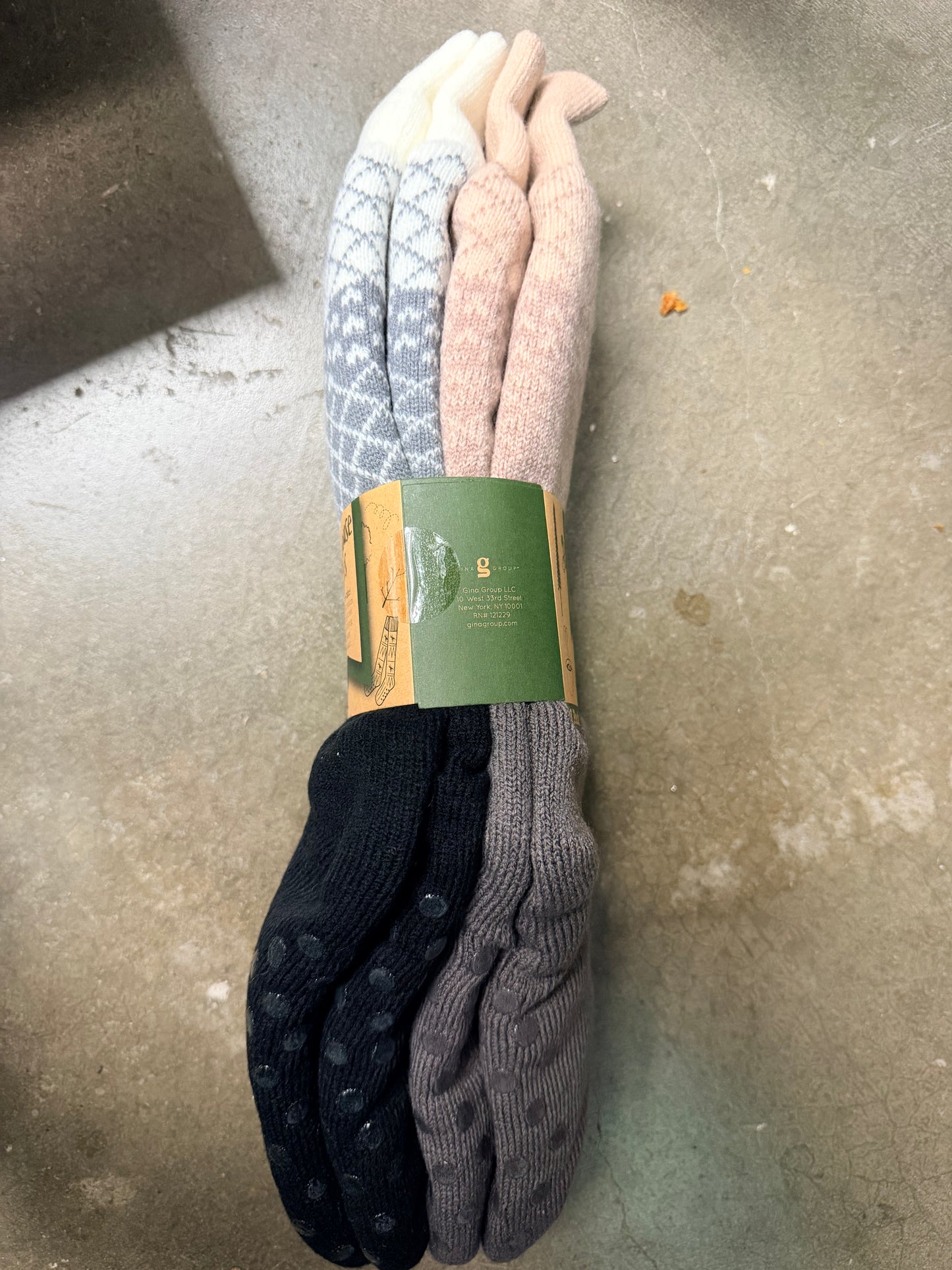 Sock Slippers for Women - 2 Pack Non Slip Socks - Fuzzy Socks Warm Socks with Grippers Sherpa Fleece Lined Thermal