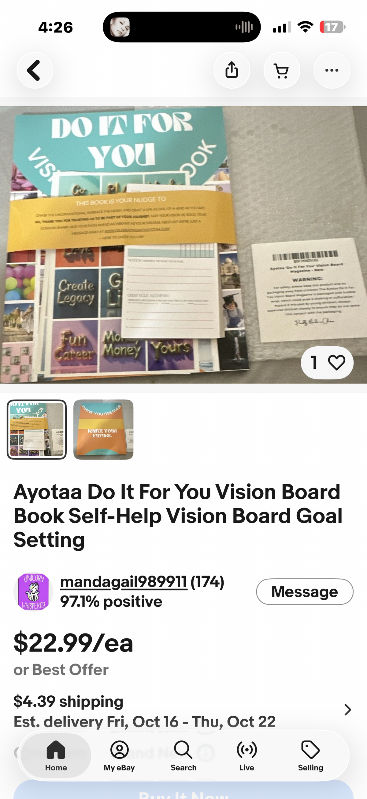Ayotaa Do It For You Vision Board Book Self-Help Vision Board Goal Setting