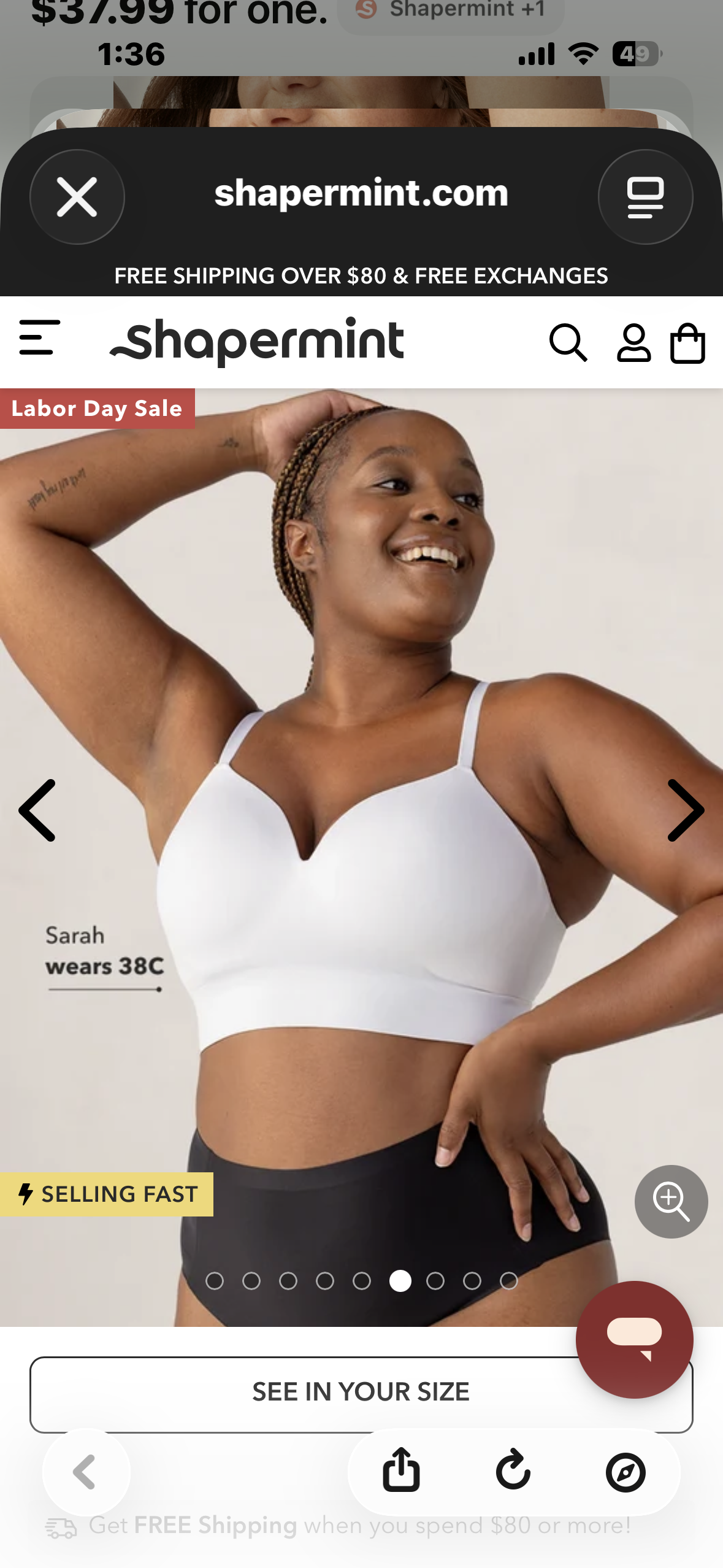Truekind Supportive Comfort Wireless Shaping Bra by Shapermint, Style 10210 (Size 4X)