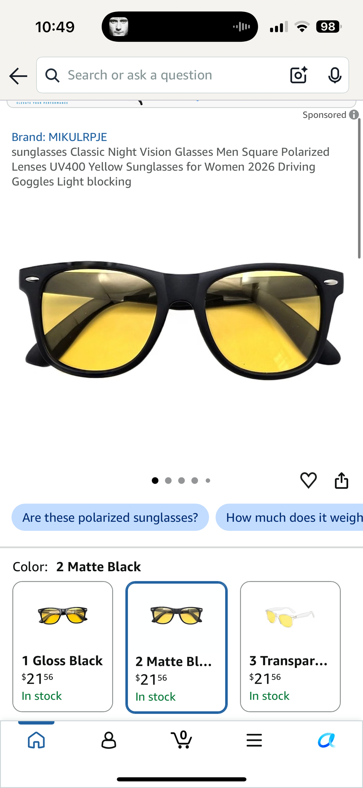 Classic Night Vision Sunglasses