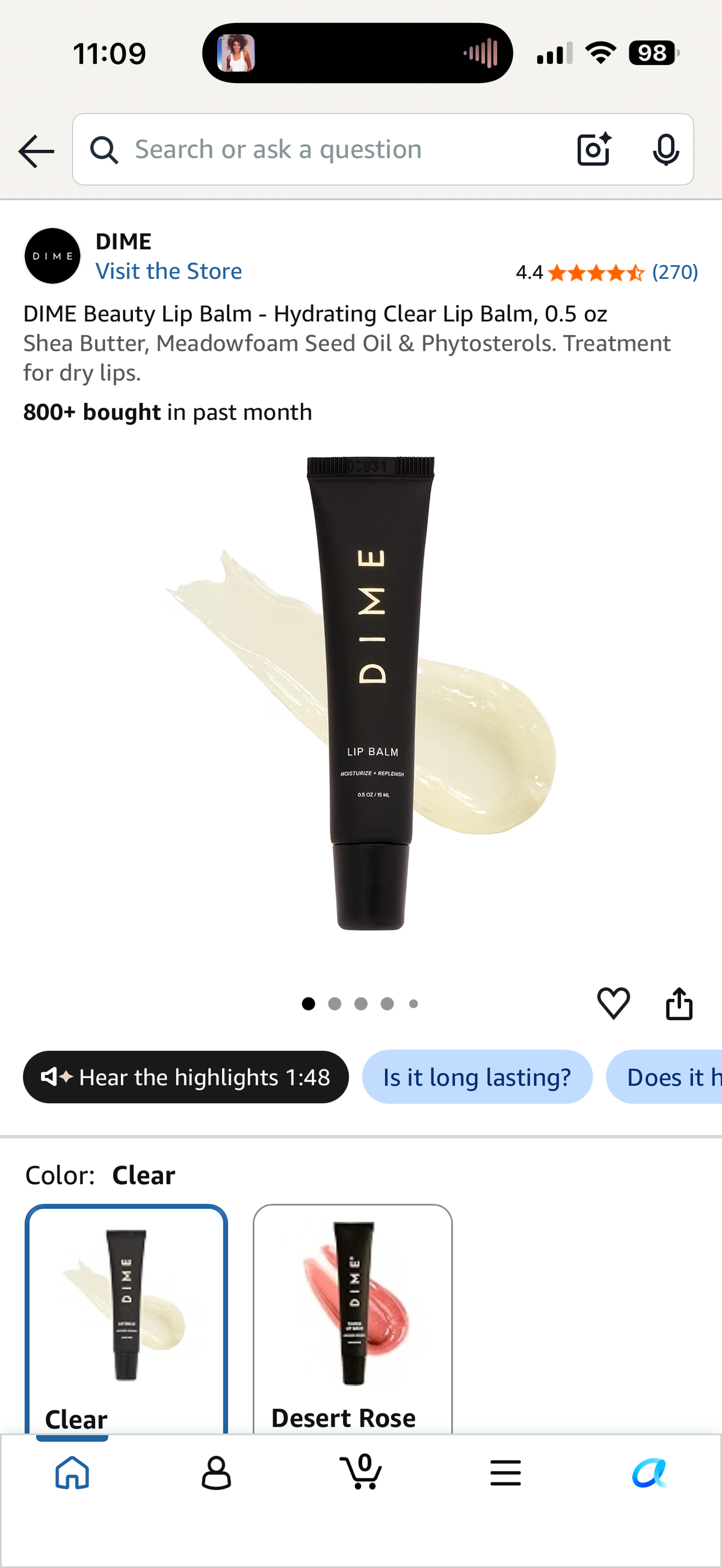Dime Lip Balm