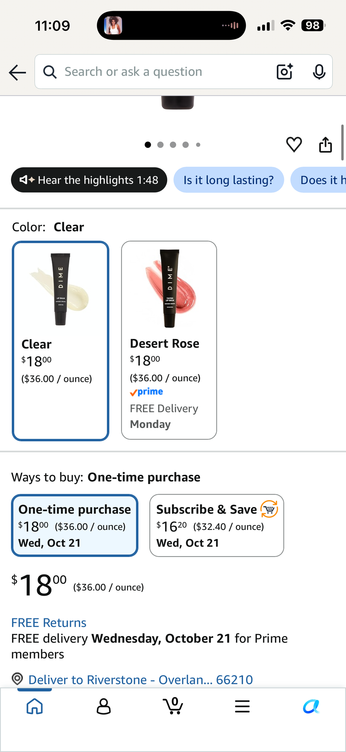 Dime Lip Balm