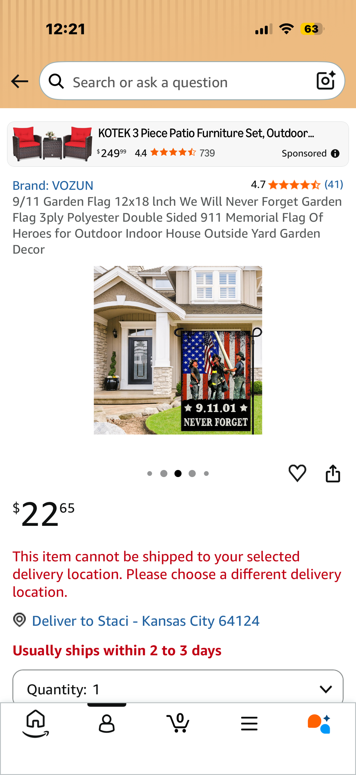 9/11 Garden Flag 12x18 lnch We Will Never Forget Garden Flag 3ply Polyester Double Sided 911 Memorial Flag Of Heroes for Outdoor Indoor House Outside Yard Garden Decor