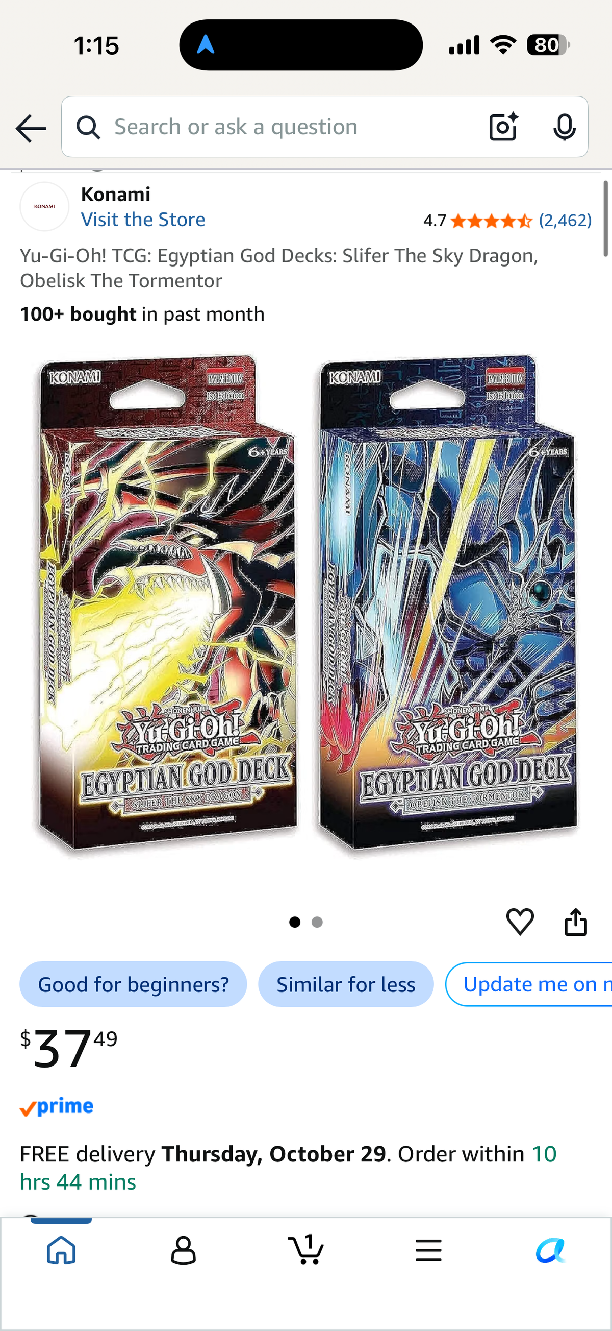 Yu-Gi-Oh! TCG: Egyptian God Decks: Slifer The Sky Dragon, Obelisk The Tormentor