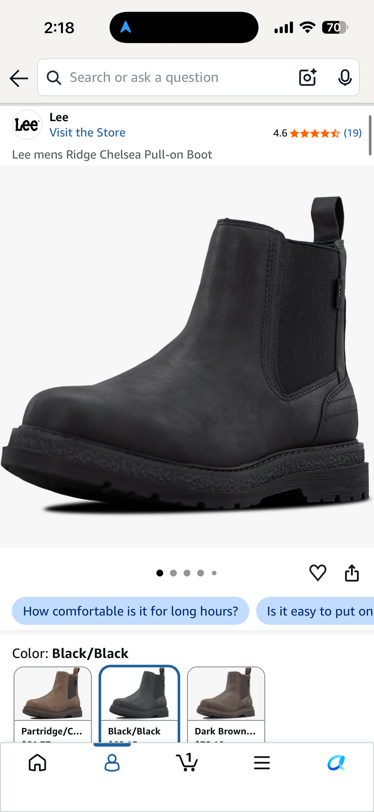Lee mens Ridge Chelsea Pull-on Boot (Size 10.5)