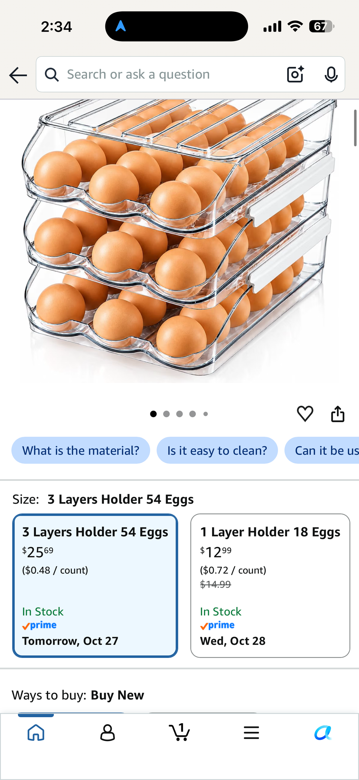 54 Egg Organizer For Refrigerator, Egg Holder For Refrigerator, Automatic Rolling Egg Holder For Fridge