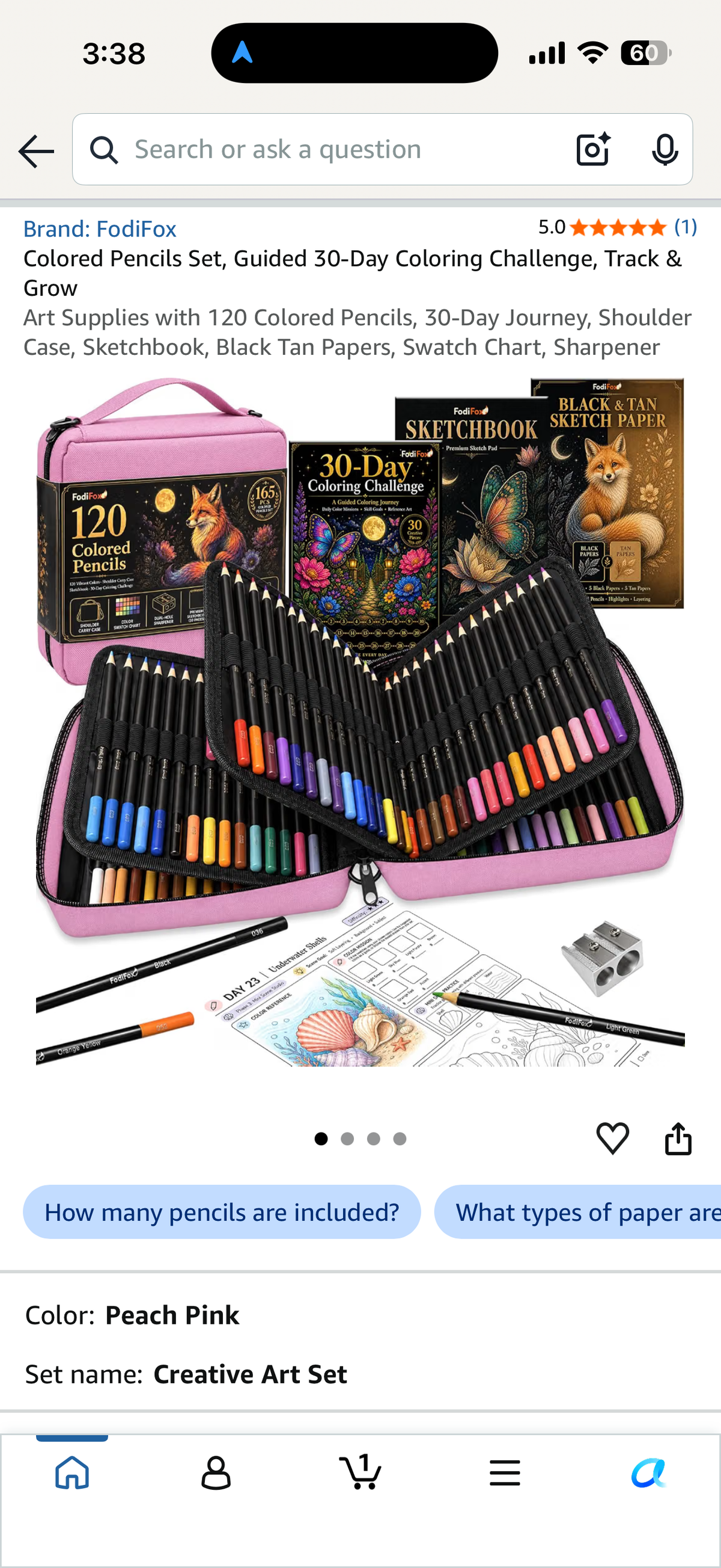 Colored Pencils Set, Guided 30-Day Coloring Challenge, Track & Grow (Blue)
