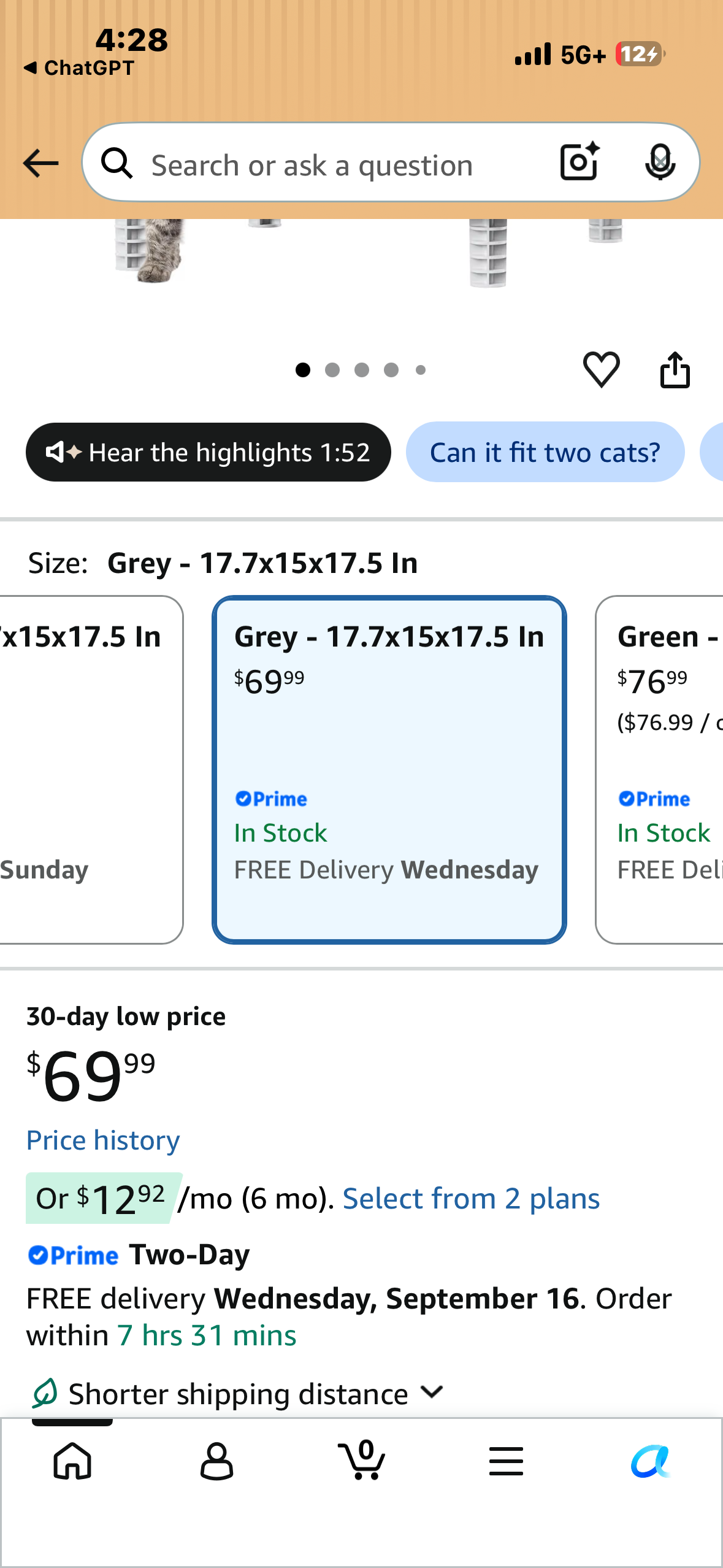 BNZ Indestructible Heated Cat House, Weatherproof, Safe Escape Door, Insulated Cat Shelter with Heater (21''x15''x13'')