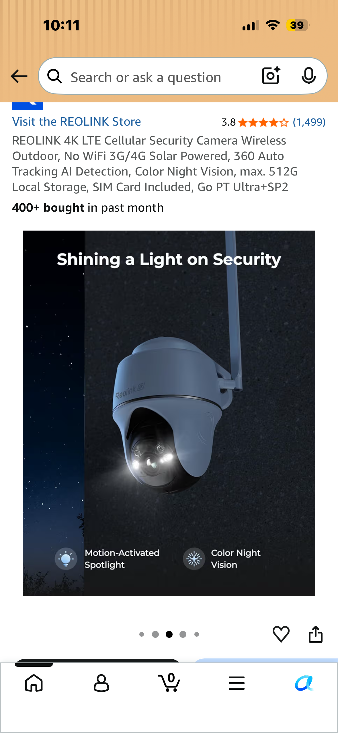 REOLINK 4K LTE Cellular Security Camera Wireless Outdoor