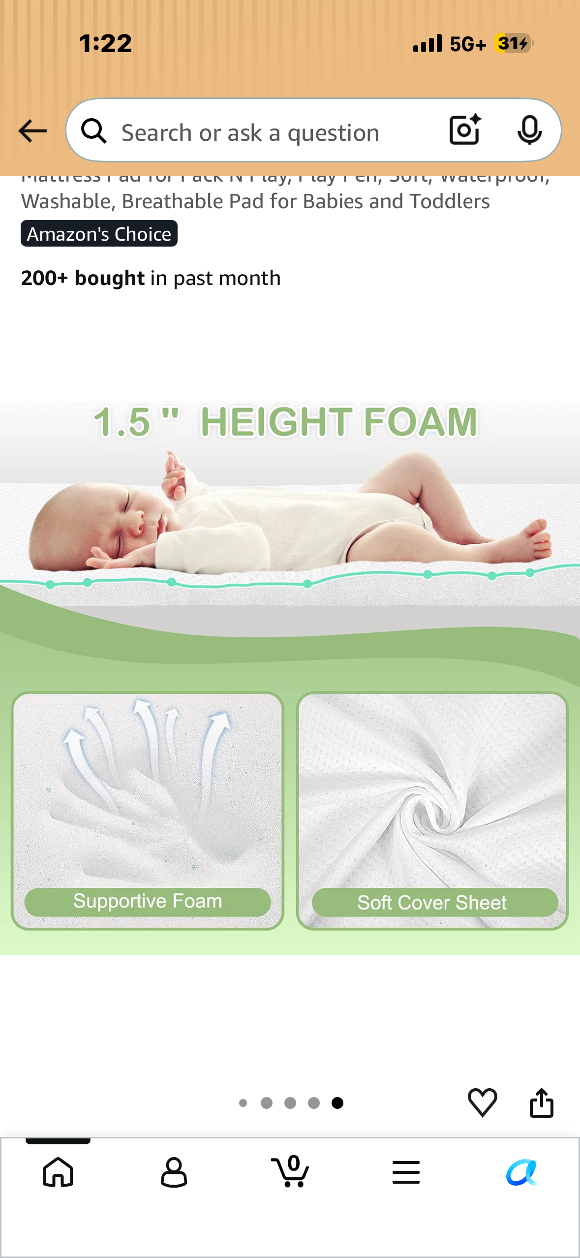 Pack and Play Mattress (38"x26"x1.25"), Portable Crib Mattress Pad for Pack N Play, Play Pen, Soft, Waterproof, Washable, Breathable Pad for Babies and Toddlers