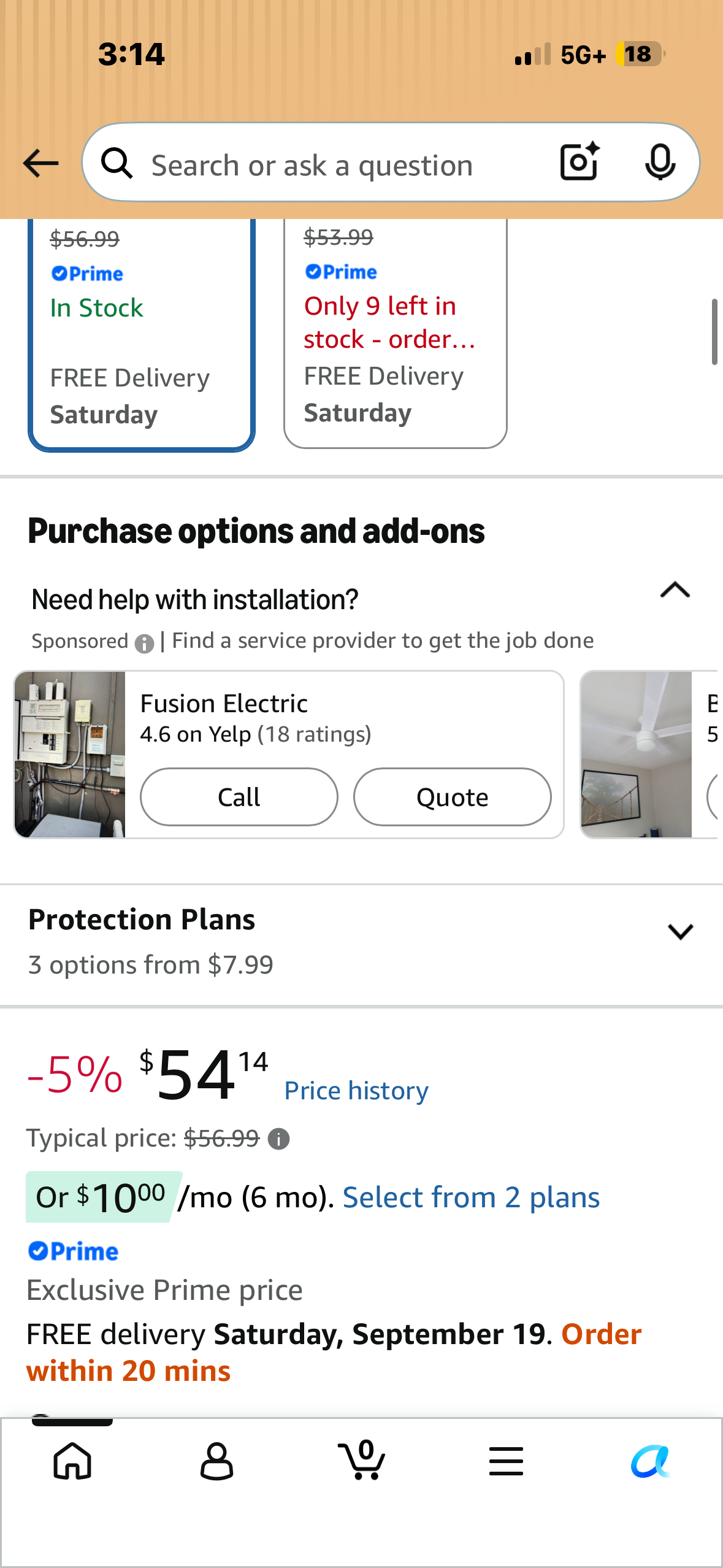 TALOYA 20 Inch Caged Ceiling Fan with Lights, Chandelier, Remote Control Flush Mount Low Profile for Bedroom, Living Room Patio, Reversible, Buzzer Mute, Dimmable Led Light Included, Fandelier