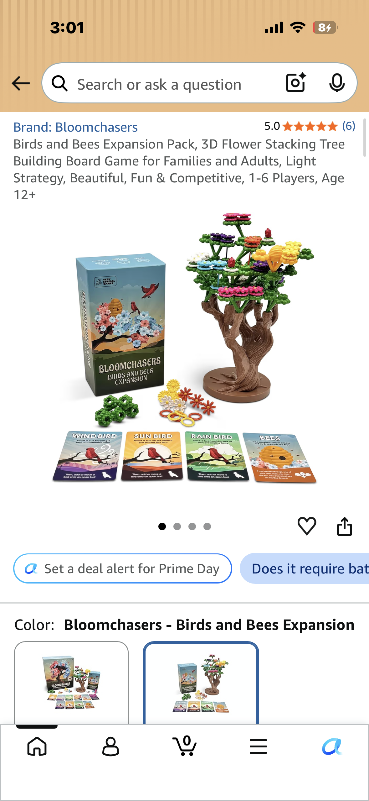 Birds and Bees Expansion Pack, 3D Flower Stacking Tree Building Board Game for Families and Adults, Light Strategy, Beautiful, Fun & Competitive, 1-6 Players, Age 12+
