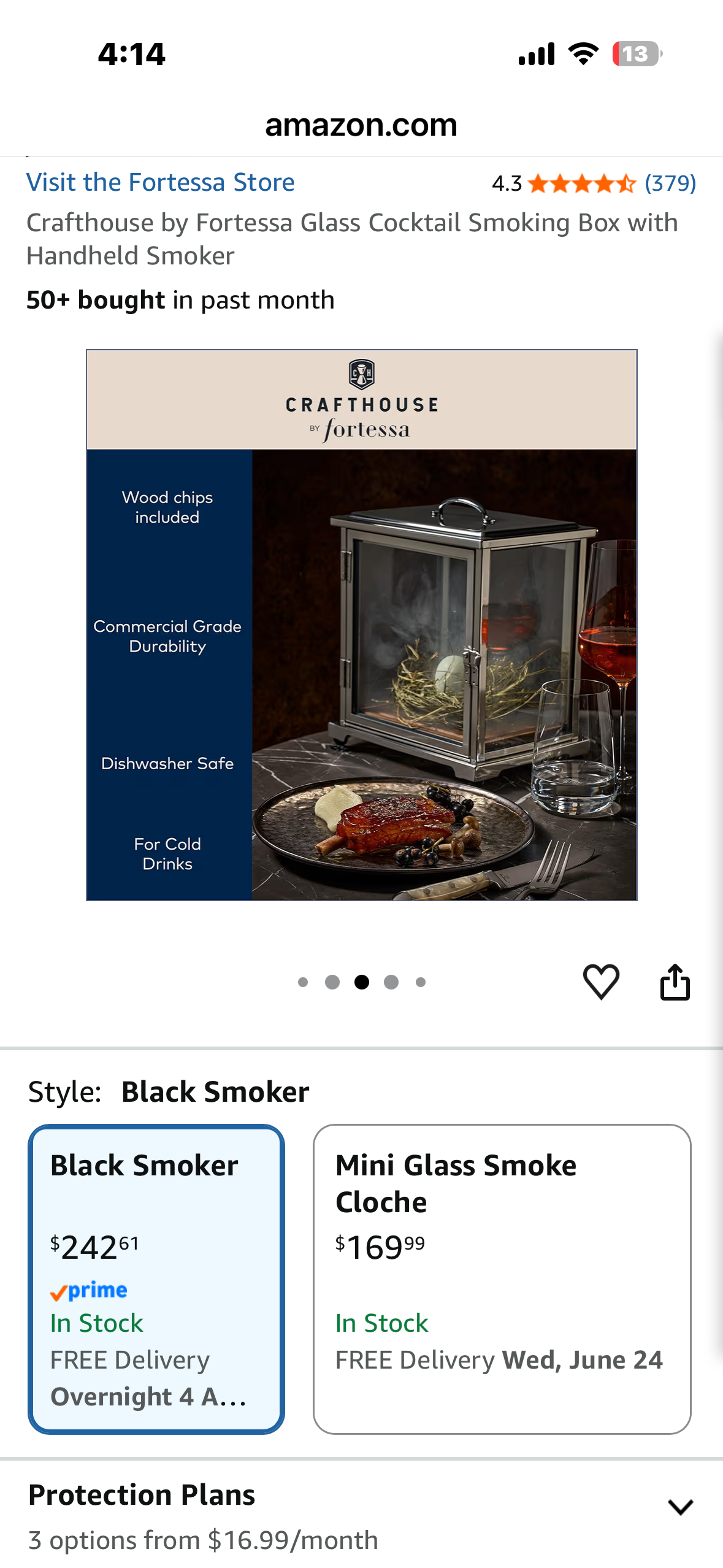 Stainless Steel and Glass Cocktail Smoker Kit