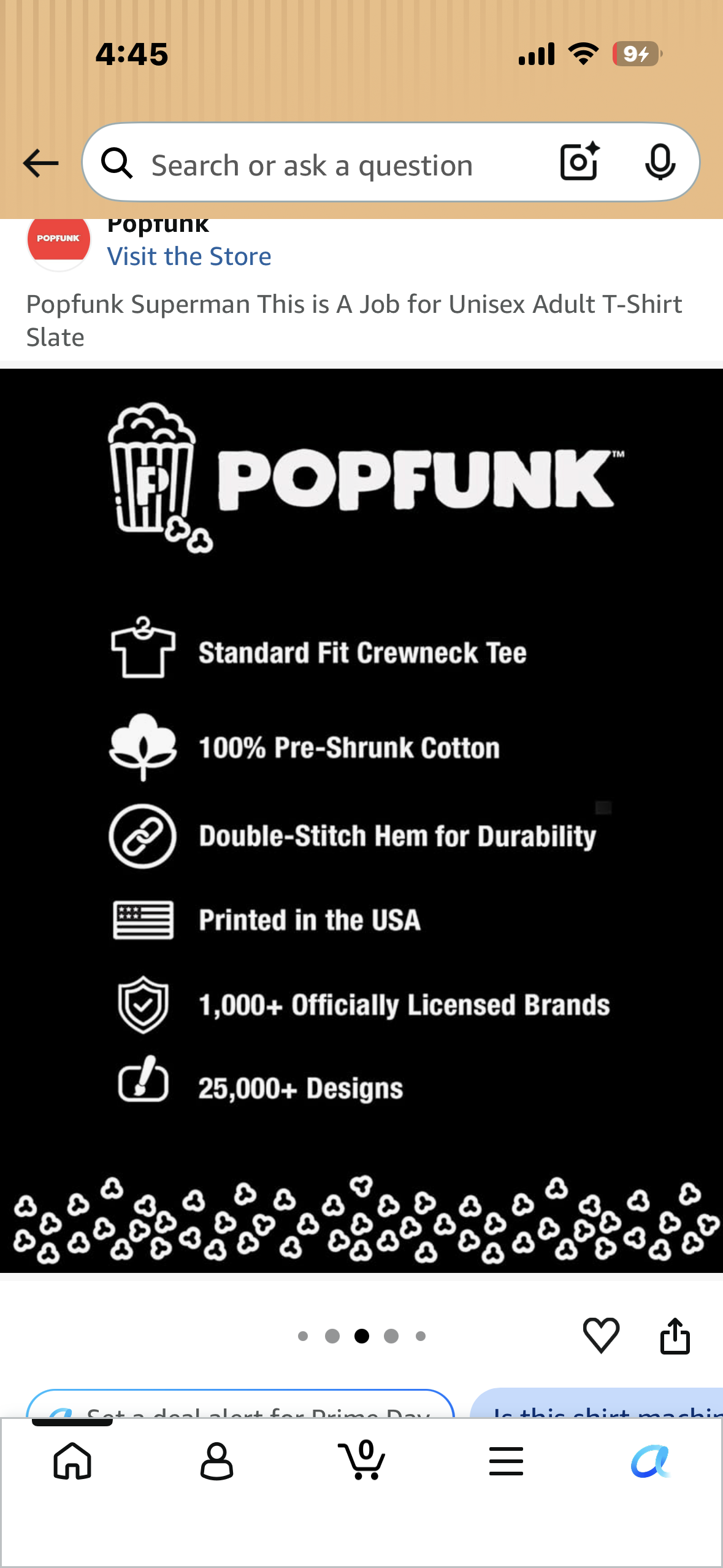 Popfunk Superman This is A Job for Unisex Adult T-Shirt Slate ( Size Small)