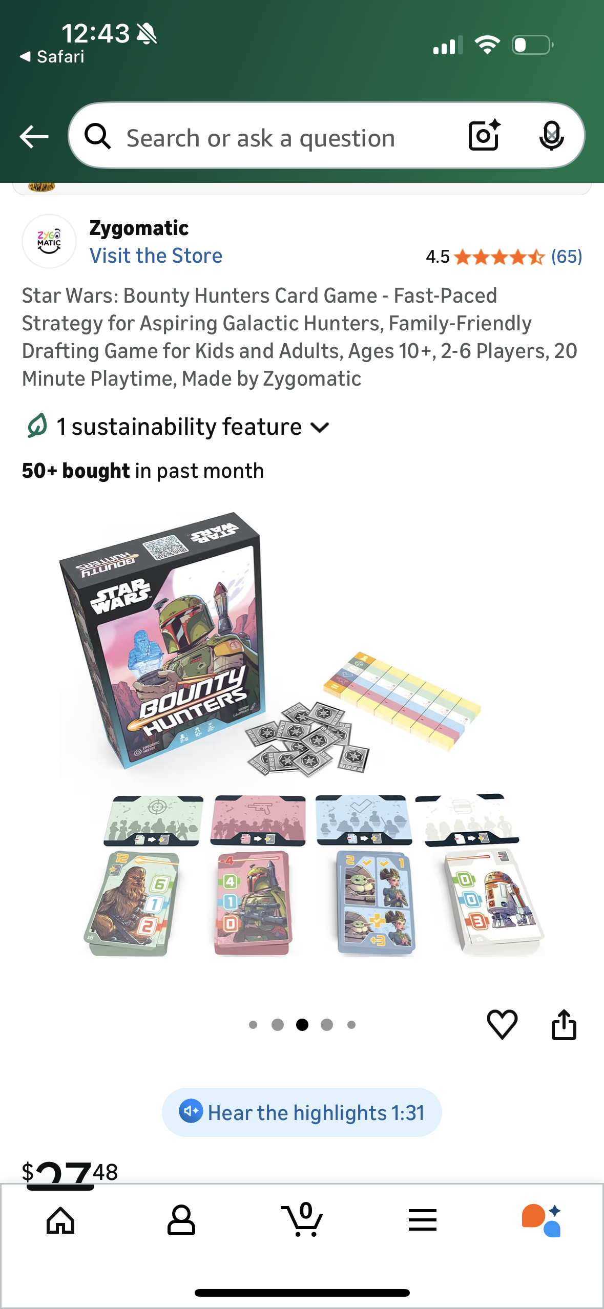 Star Wars: Bounty Hunters Card Game - Fast-Paced Strategy for Aspiring Galactic Hunters, Family-Friendly Drafting Game for Kids and Adults, Ages 10+, 2-6 Players, 20 Minute Playtime, Made by Zygomatic new