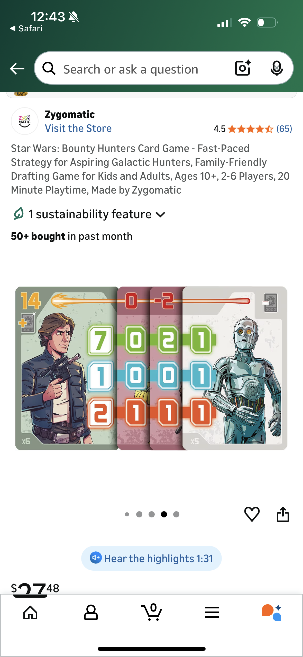 Star Wars: Bounty Hunters Card Game - Fast-Paced Strategy for Aspiring Galactic Hunters, Family-Friendly Drafting Game for Kids and Adults, Ages 10+, 2-6 Players, 20 Minute Playtime, Made by Zygomatic new