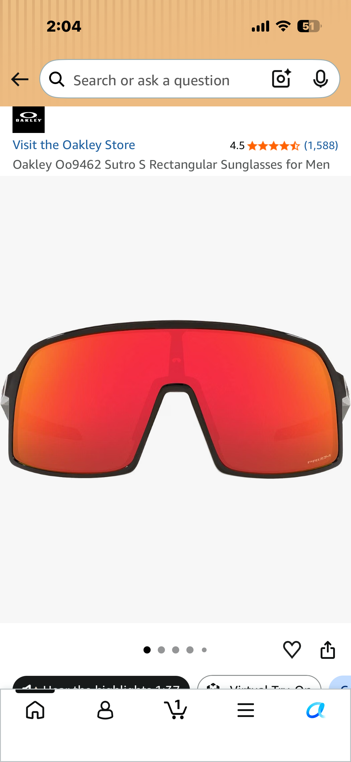 Oakley Oo9462 Sutro S Rectangular Sunglasses