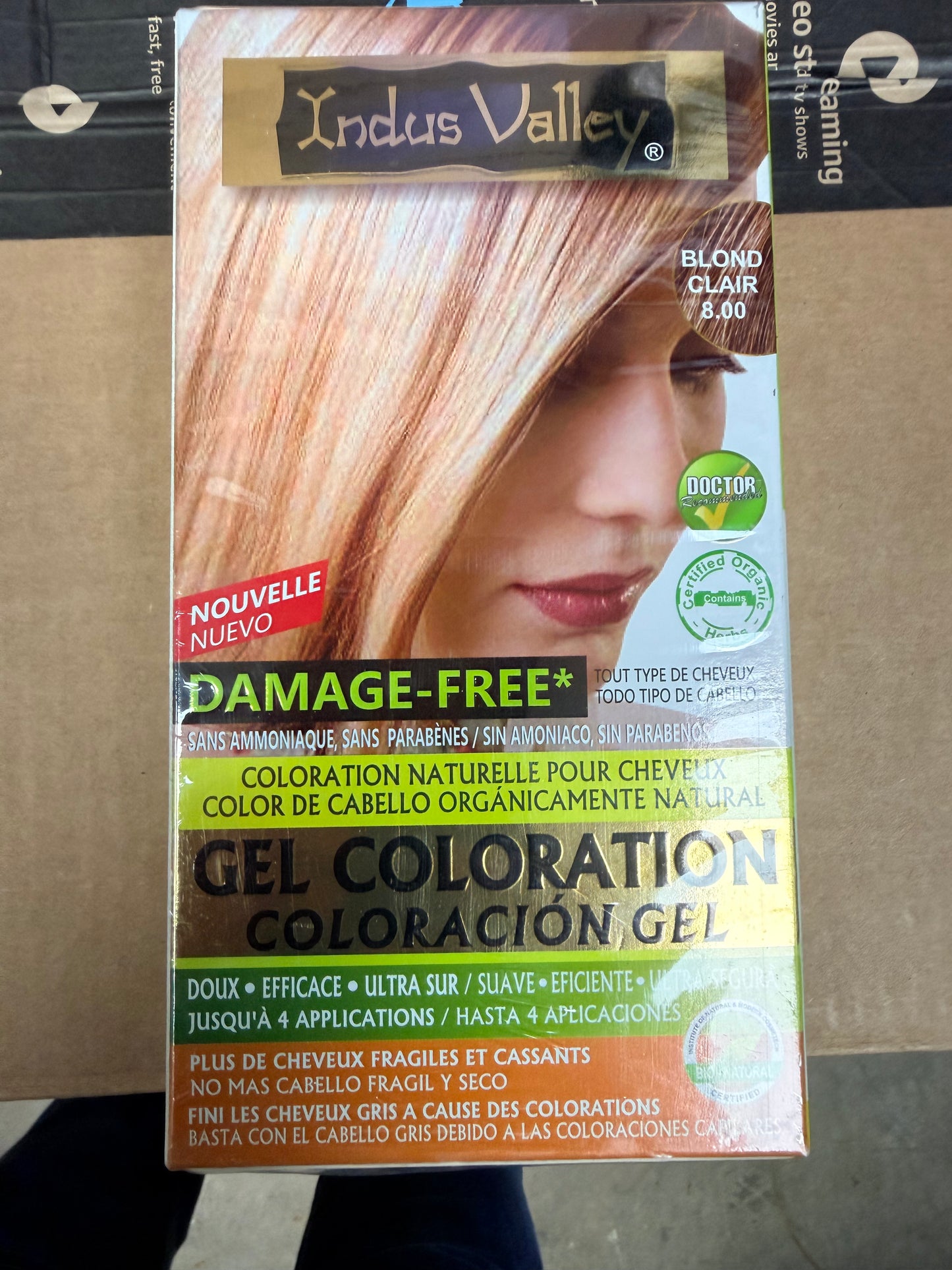 Indus Valley Natural Organic Damage Free Gel Hair Color | Organic Hair Dye, Ammonia Free, Vegan & Cruelty Free | Up to 100% Gray Coverage, Long Lasting Results - Blond Clair