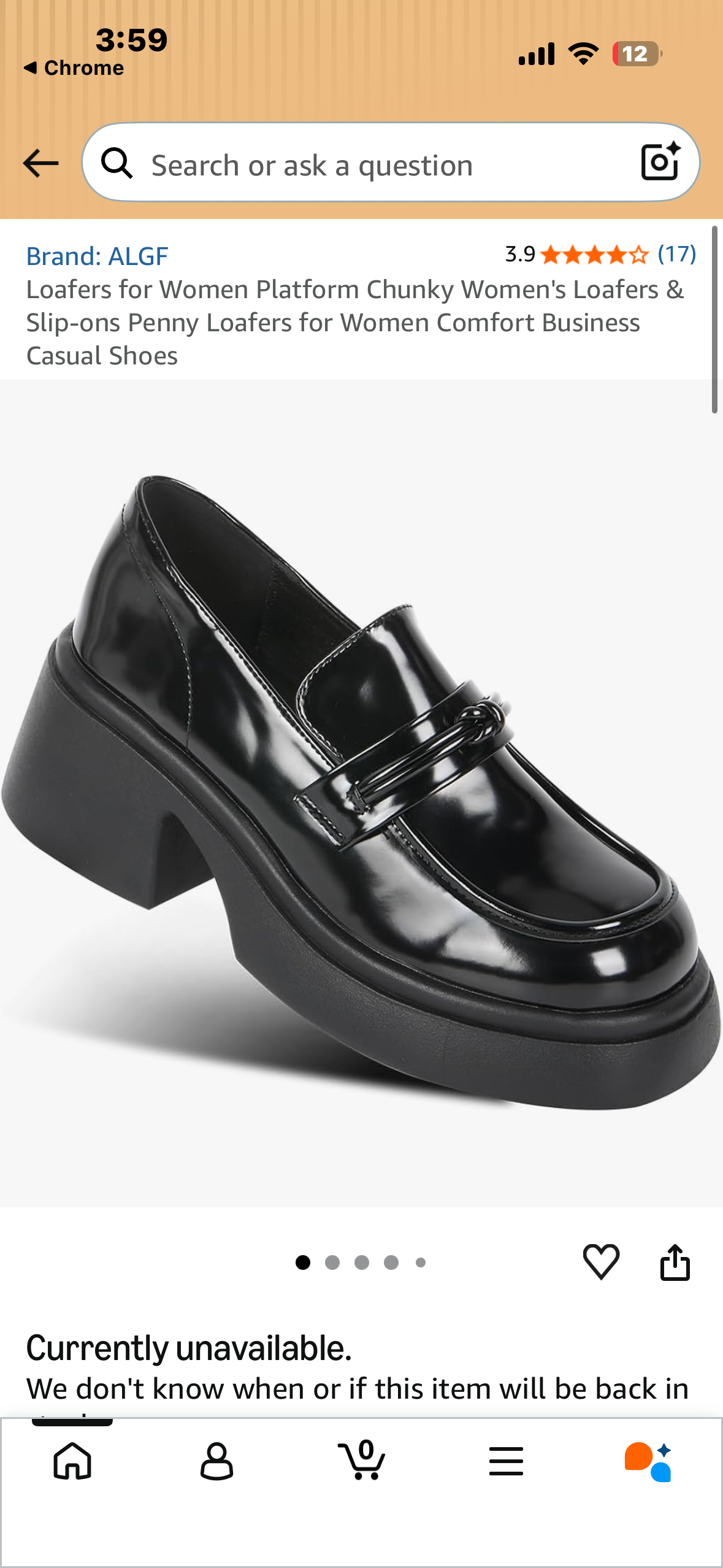 Loafers for Women Platform Chunky Women's Chunky Platform Loafer, Slip-on Penny Loafers for Comfort and Business Casual (Size W(6.5))
