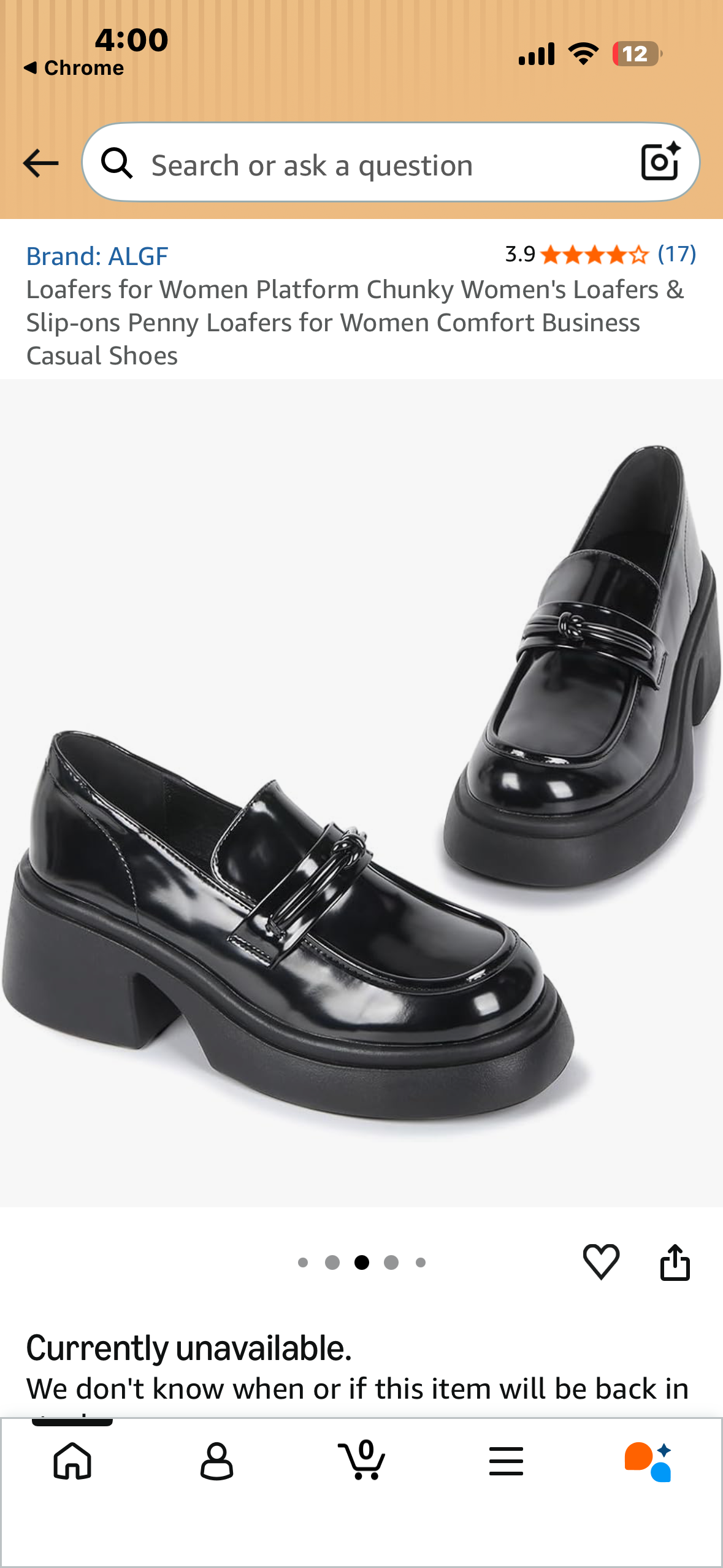 Loafers for Women Platform Chunky Women's Chunky Platform Loafer, Slip-on Penny Loafers for Comfort and Business Casual (Size W(6.5))
