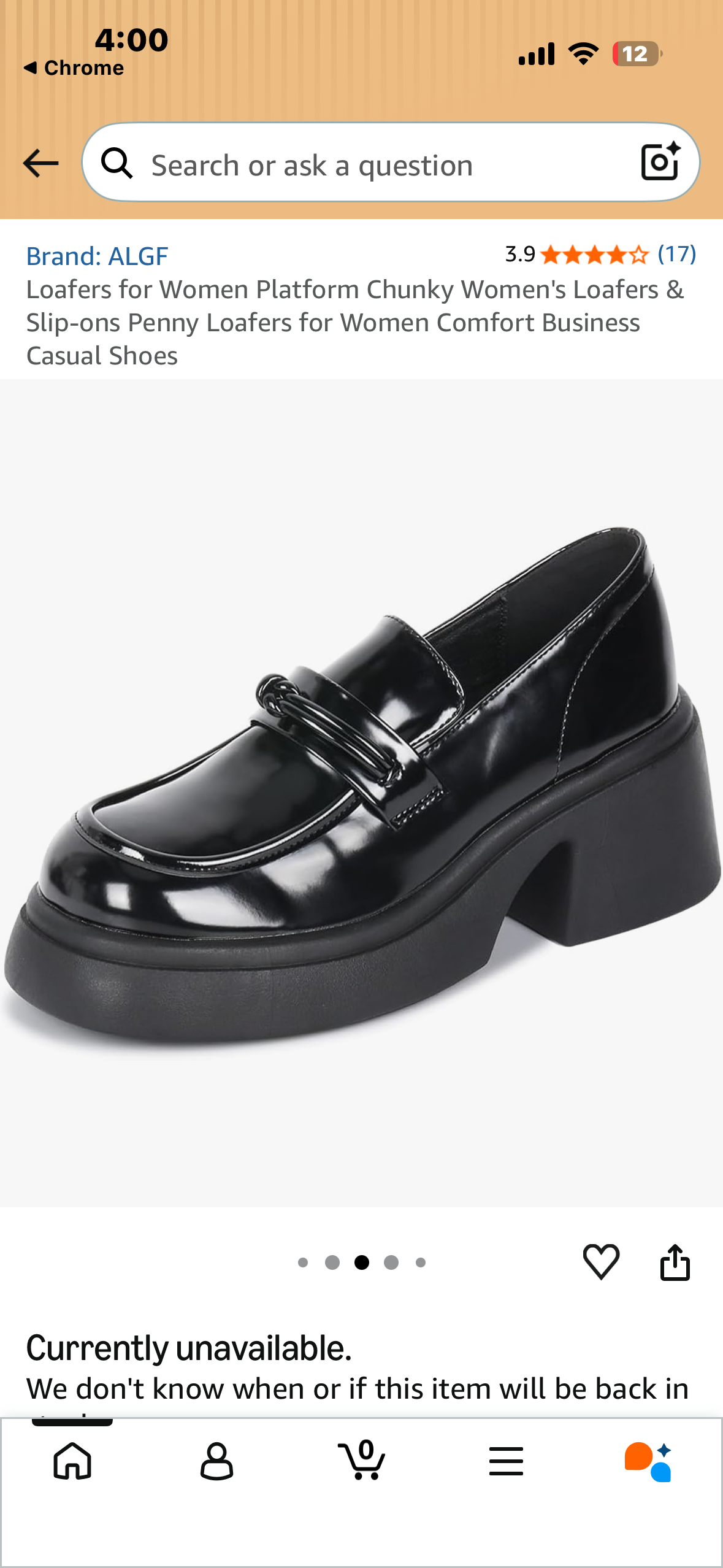 Loafers for Women Platform Chunky Women's Chunky Platform Loafer, Slip-on Penny Loafers for Comfort and Business Casual (Size W(6.5))