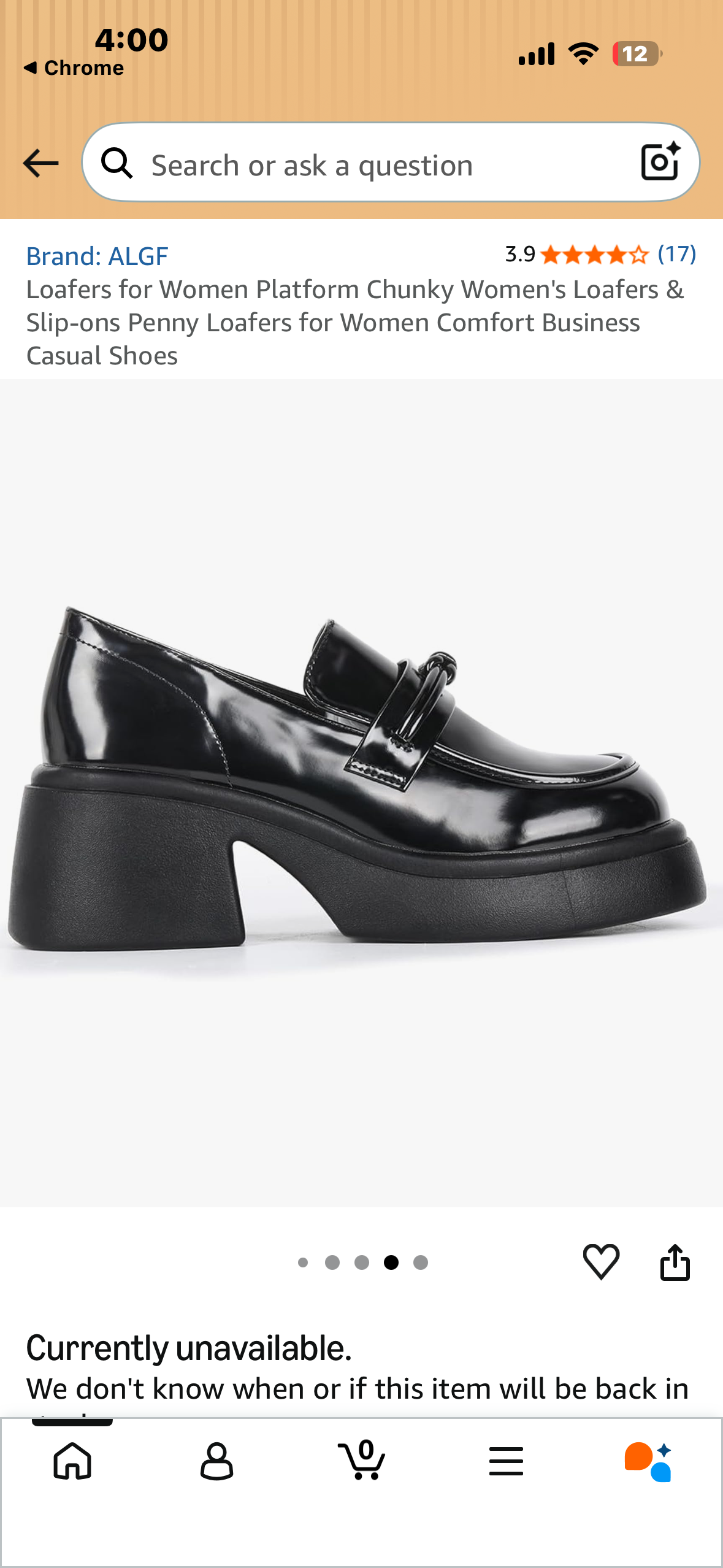 Loafers for Women Platform Chunky Women's Chunky Platform Loafer, Slip-on Penny Loafers for Comfort and Business Casual (Size W(6.5))