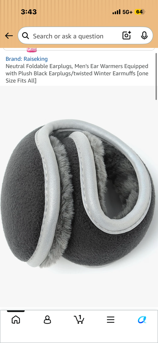 Foldable Reflective Winter Warm Earmuffs