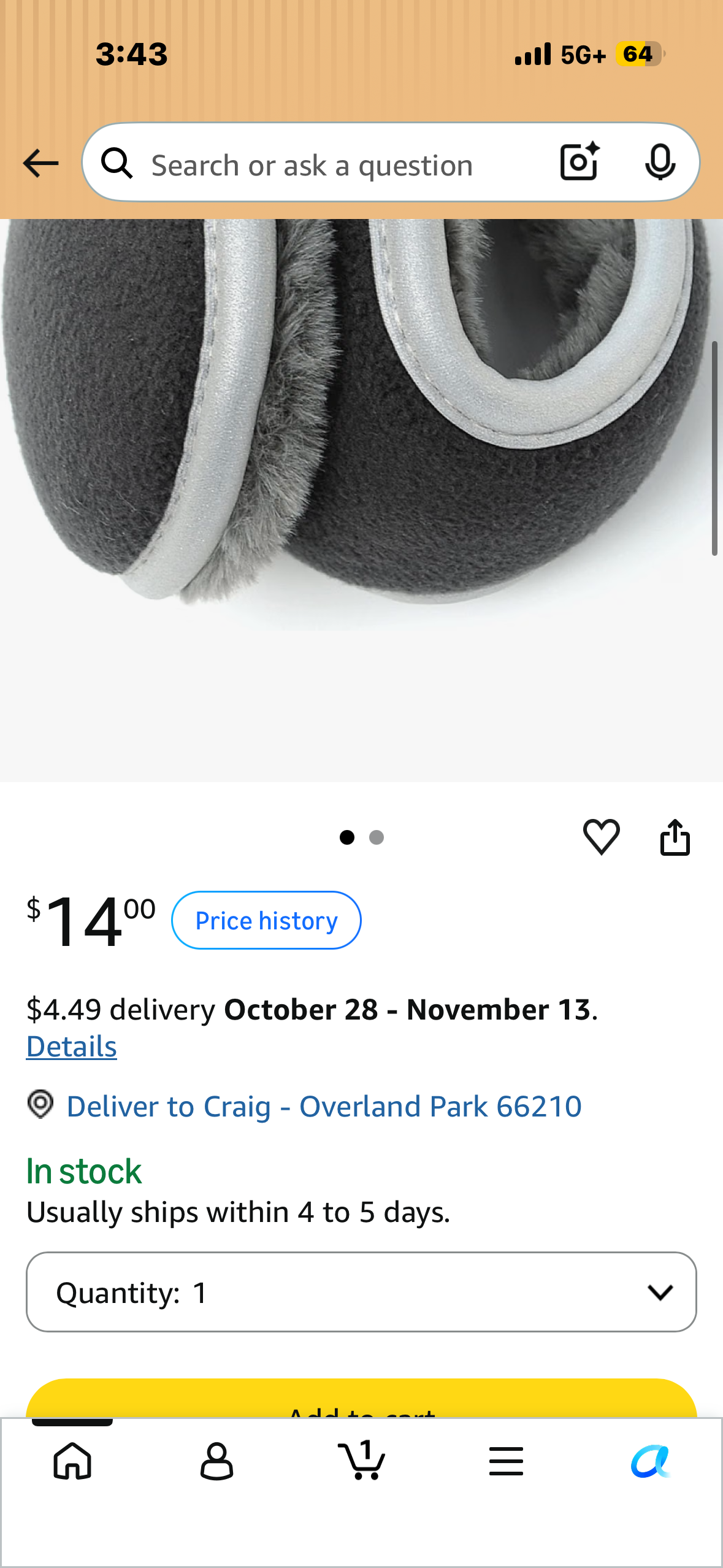 Foldable Reflective Winter Warm Earmuffs