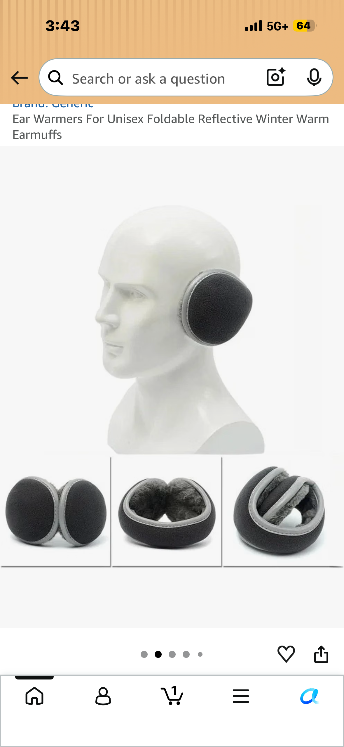 Foldable Reflective Winter Warm Earmuffs