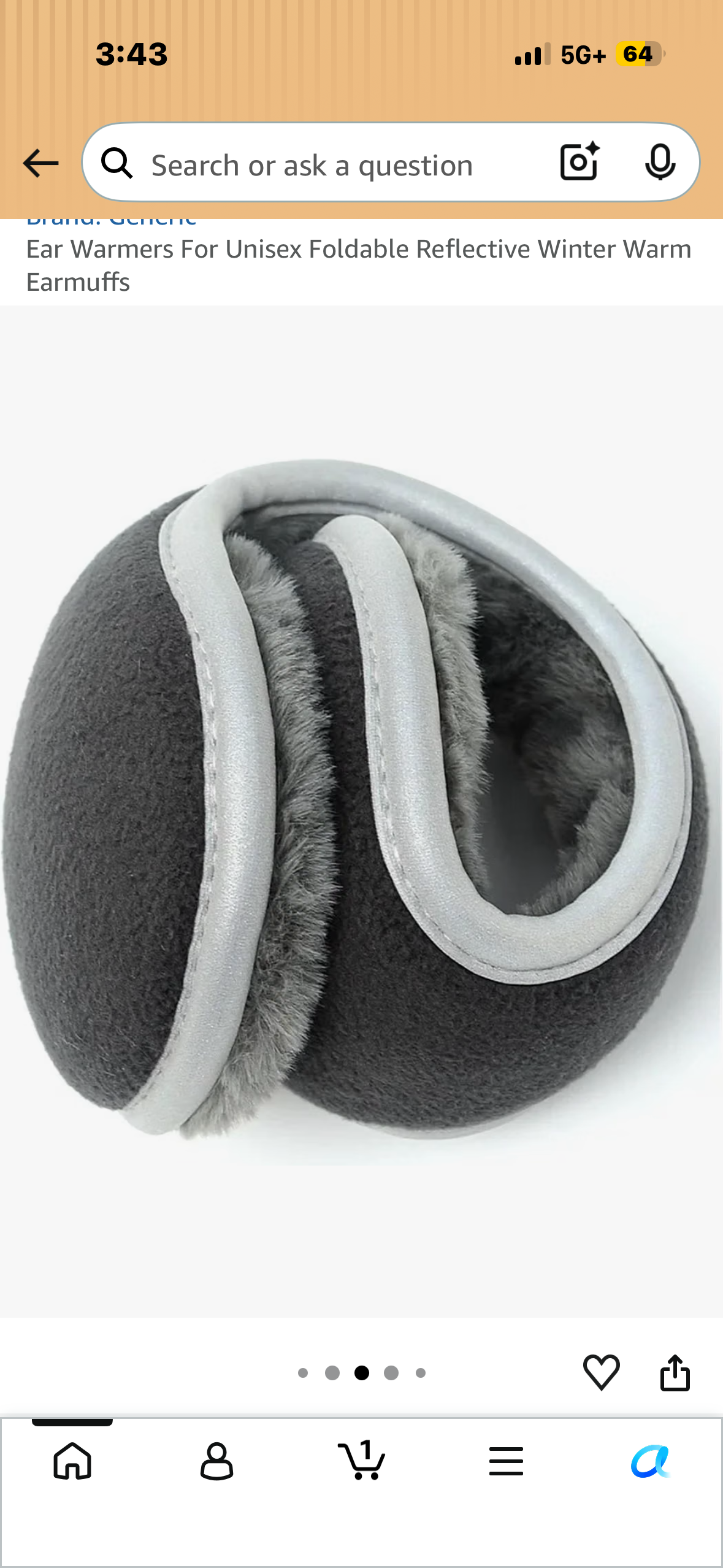 Foldable Reflective Winter Warm Earmuffs