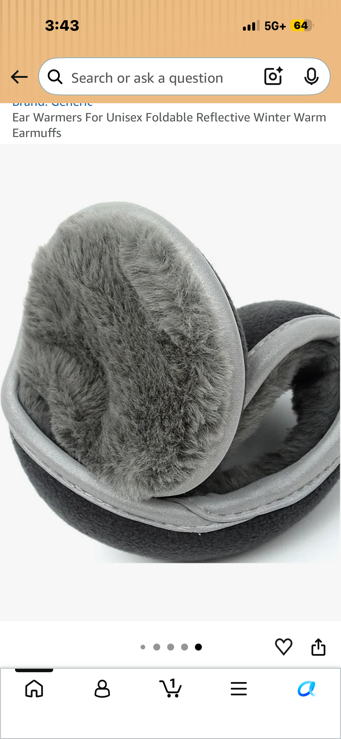 Foldable Reflective Winter Warm Earmuffs