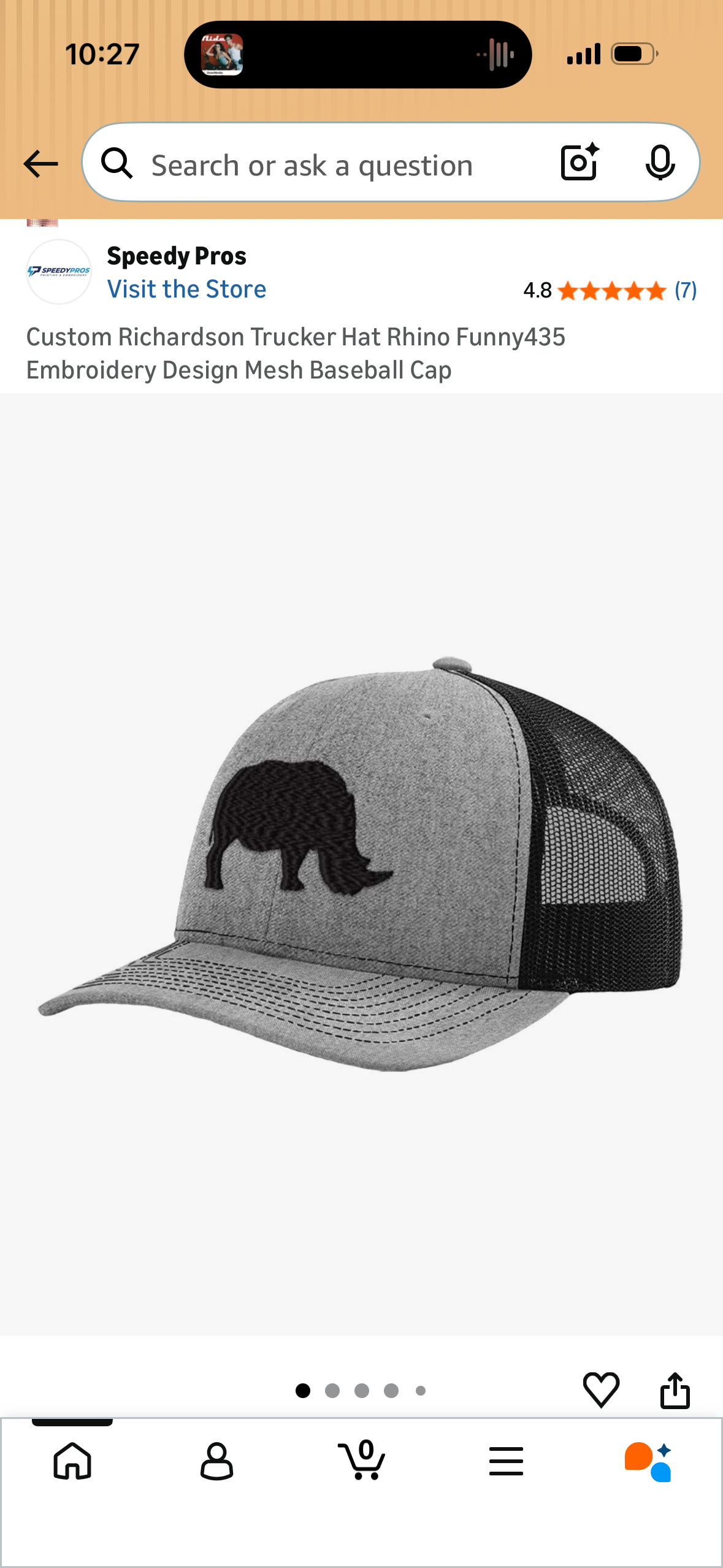 Custom Richardson Trucker Hat Rhino Funny435 Embroidery Design Mesh Baseball Cap
