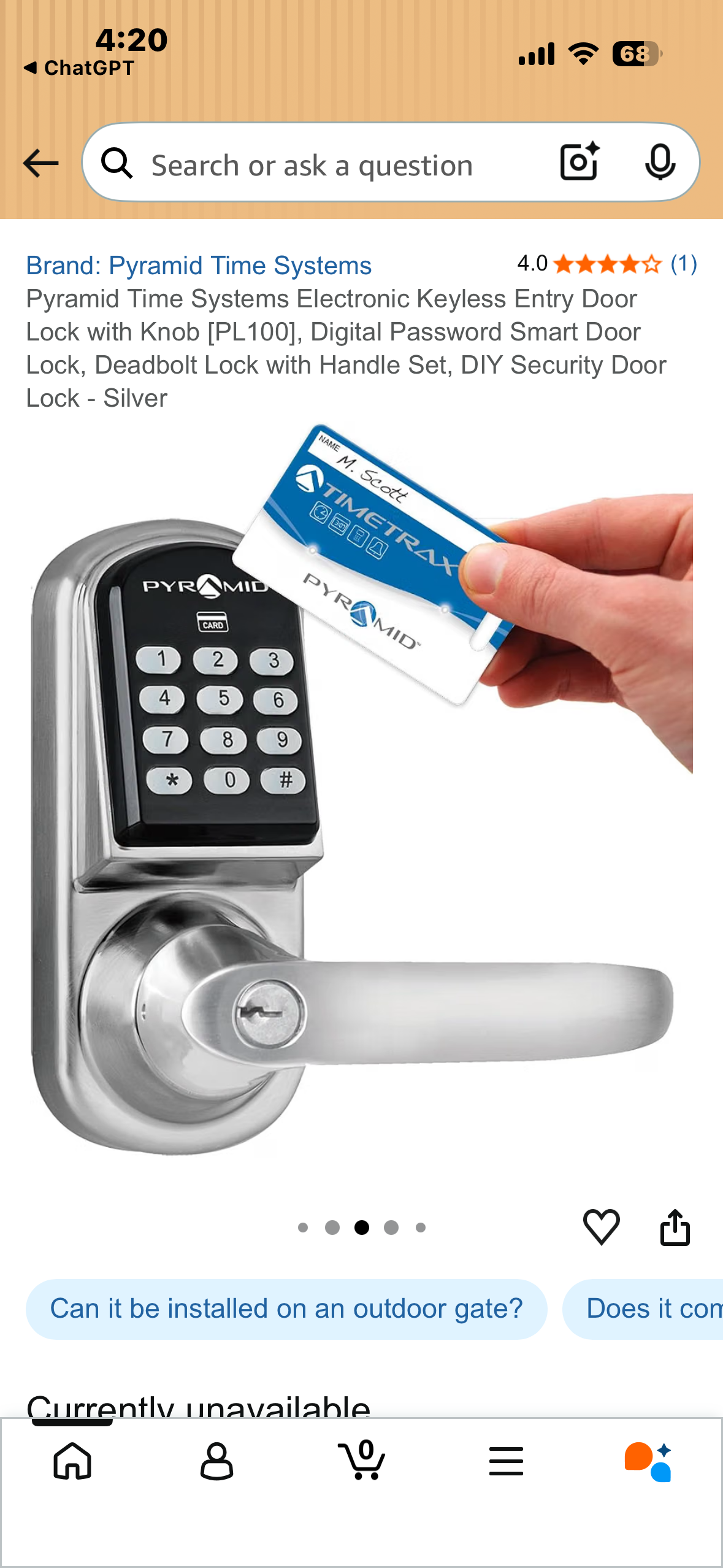 Pyramid PL100 Electronic Digital Door Lock Keypad RFID Proximity Commercial