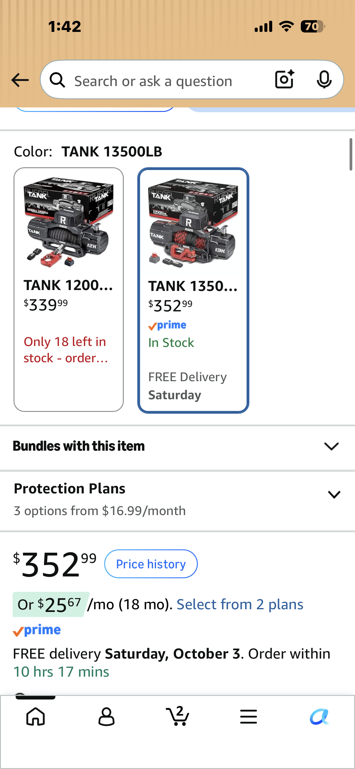 RUGCEL WINCH 13500lb Synthetic Rope Winch 12V Waterproof Electric Winch,2 in 1 Wireless Remote Control, for SUV, Truck & Trailer - TANK Series (TANK 13500LB)